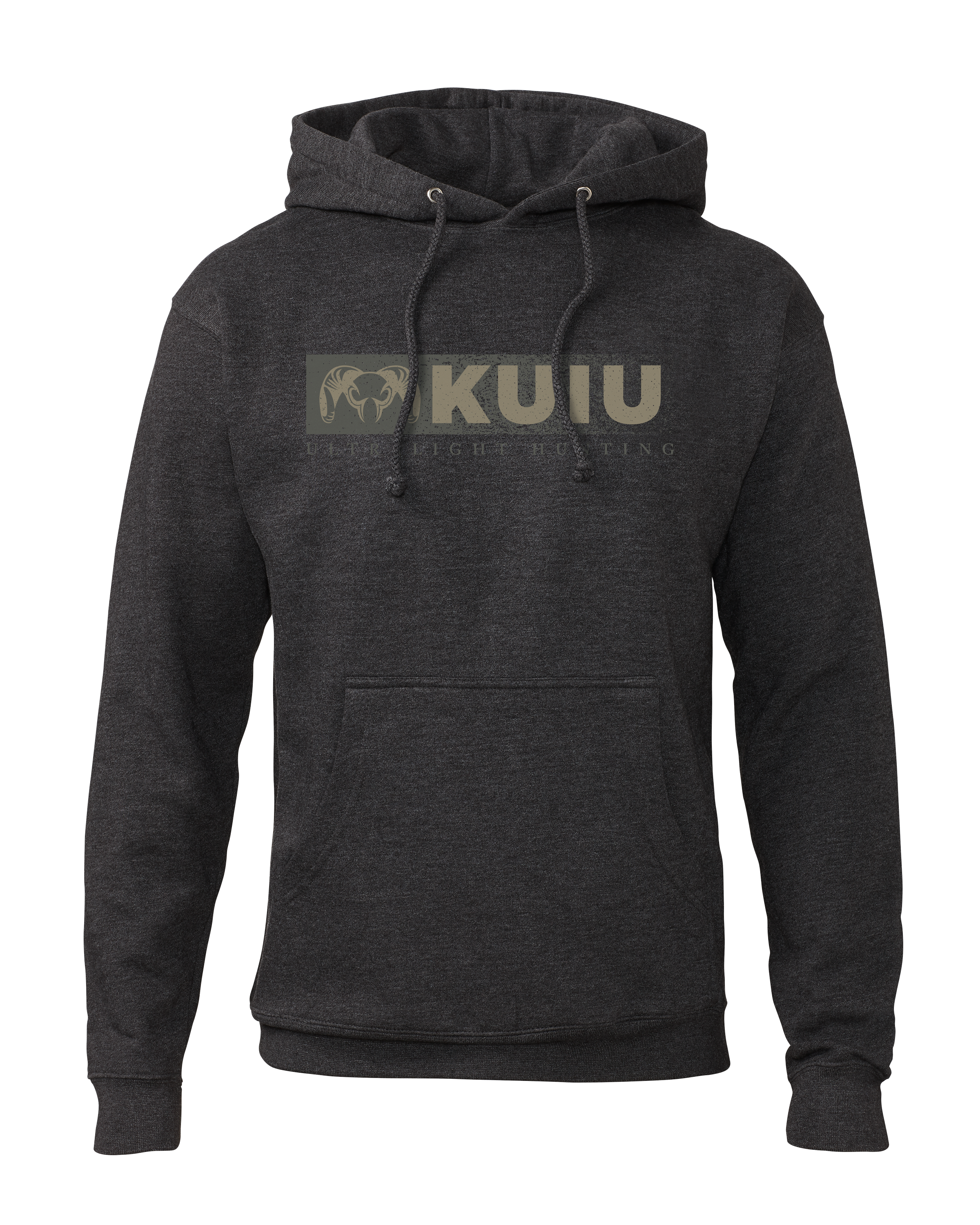 KUIU Distressed Logo Hoodie | Charcoal