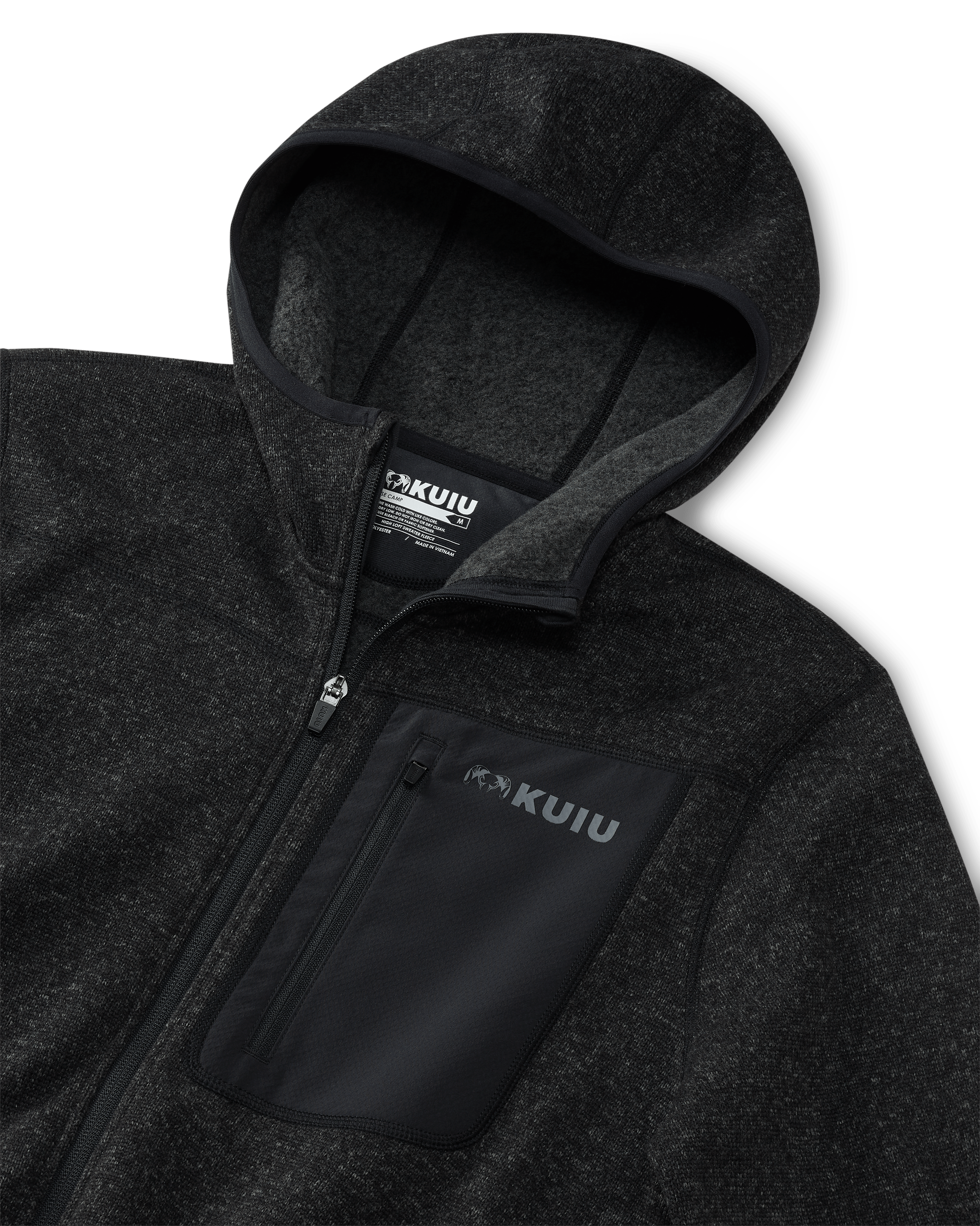 Base Camp Hooded Sweater | Heather Black - Image 3
