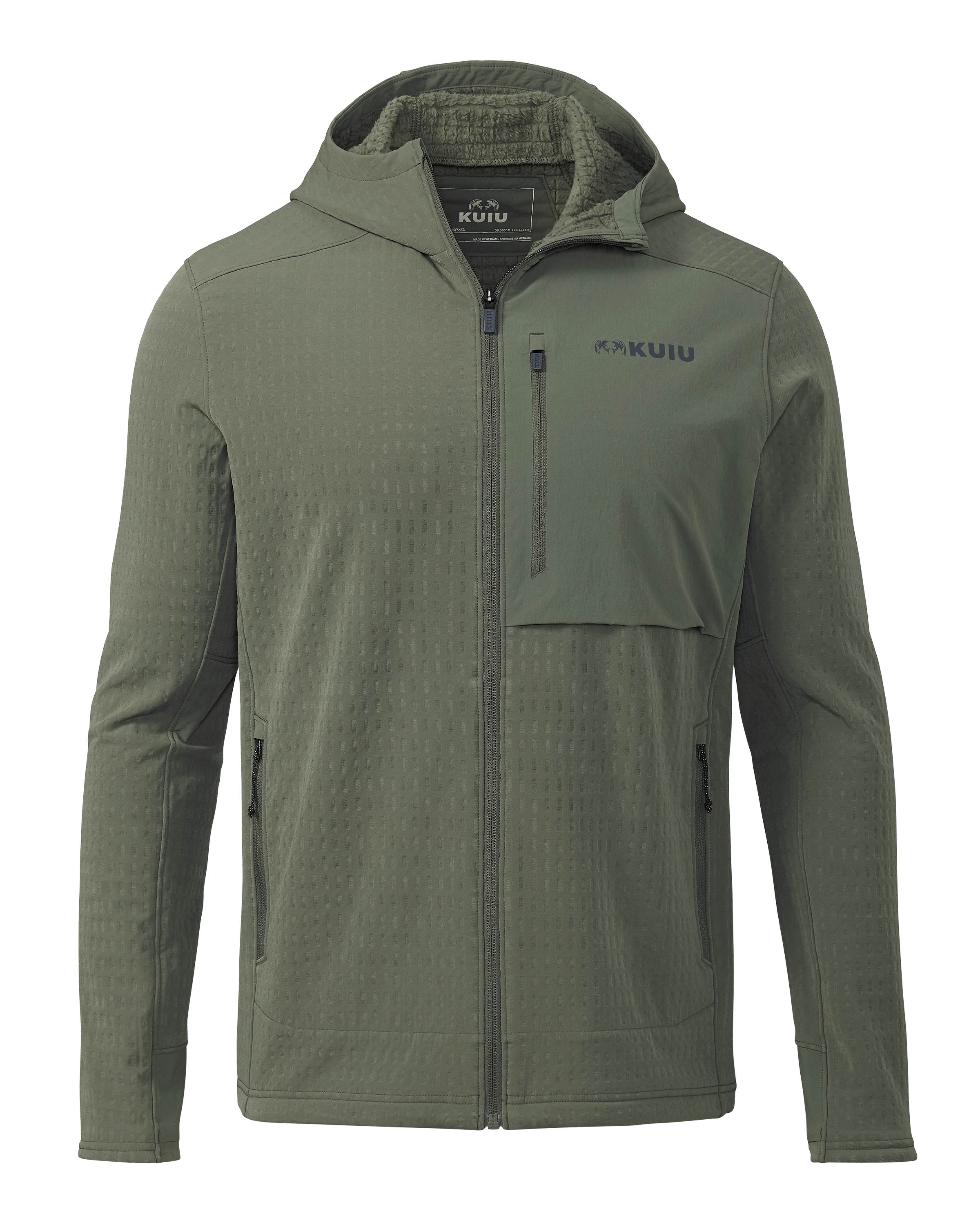 Blockfield Fleece Hoodie | Dark Sage
