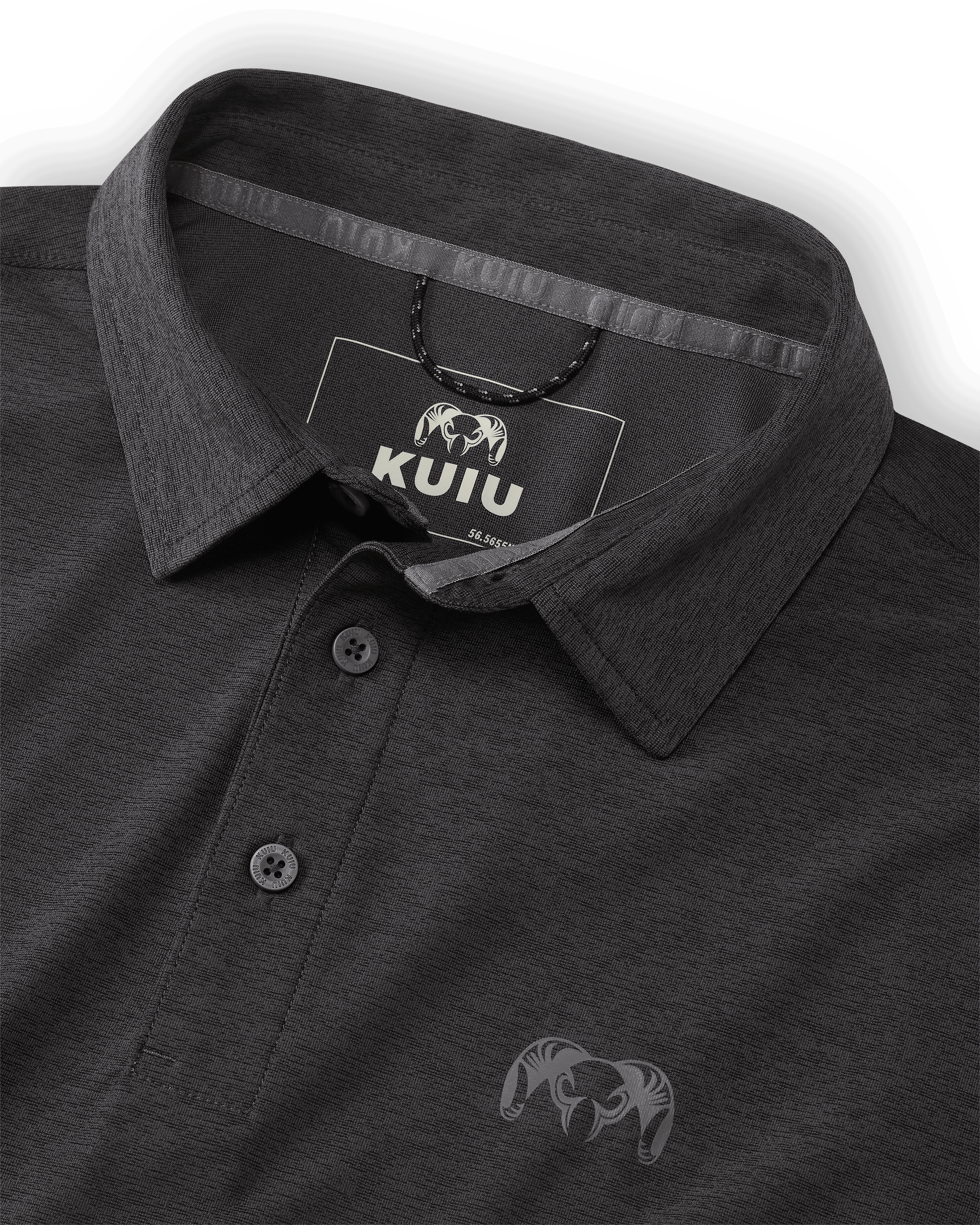 Alternative view of KUIU Performance Polo | Heather Black