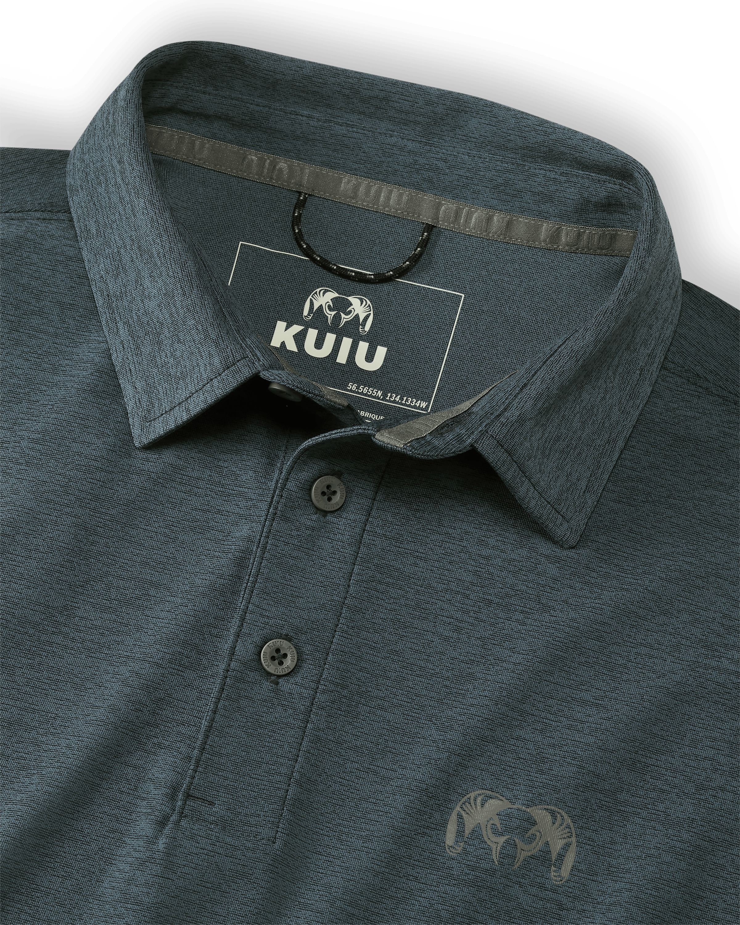 Alternative view of Outlet KUIU Performance Polo | Heather Navy