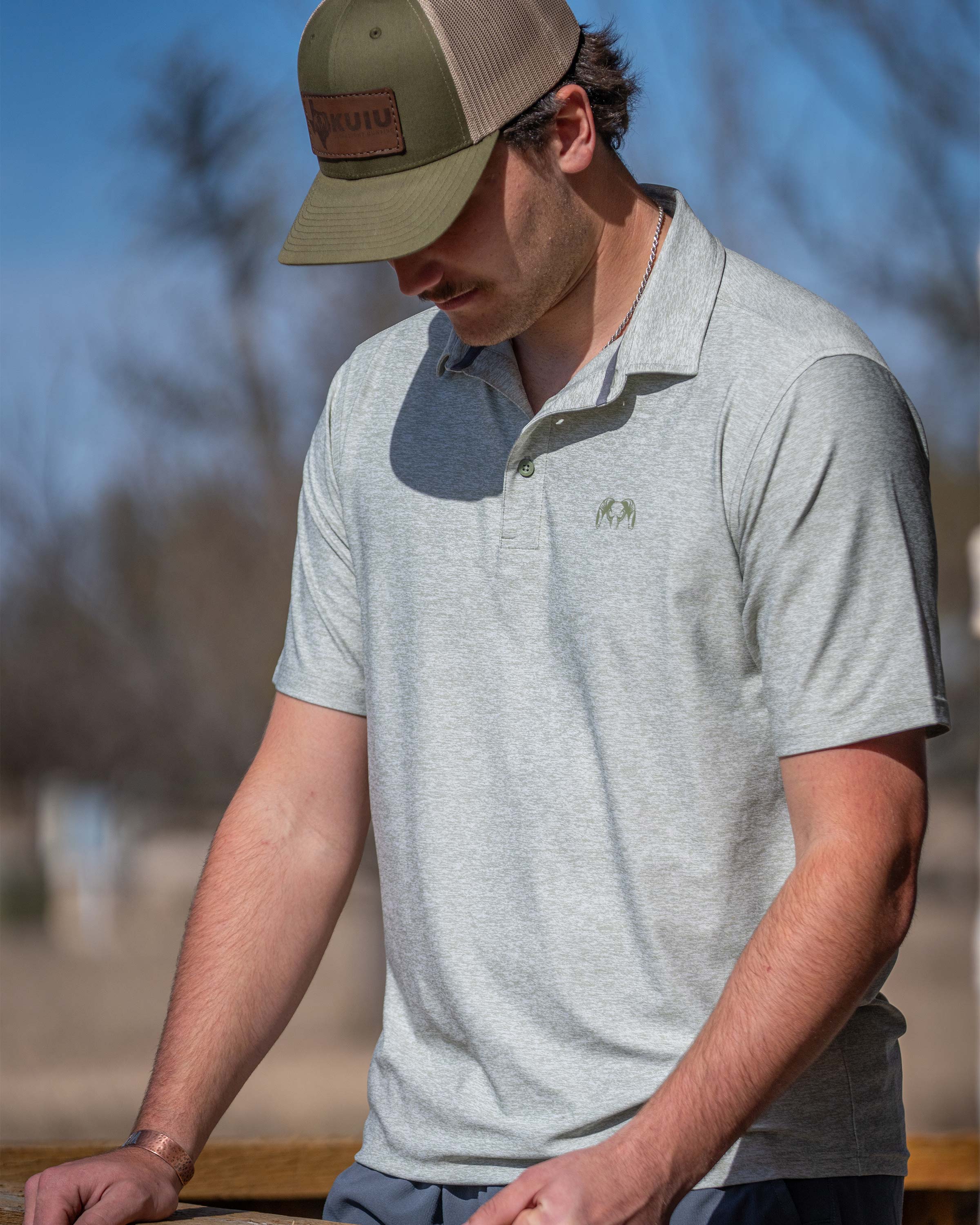 KUIU Performance Polo | Heather Black - Image 3