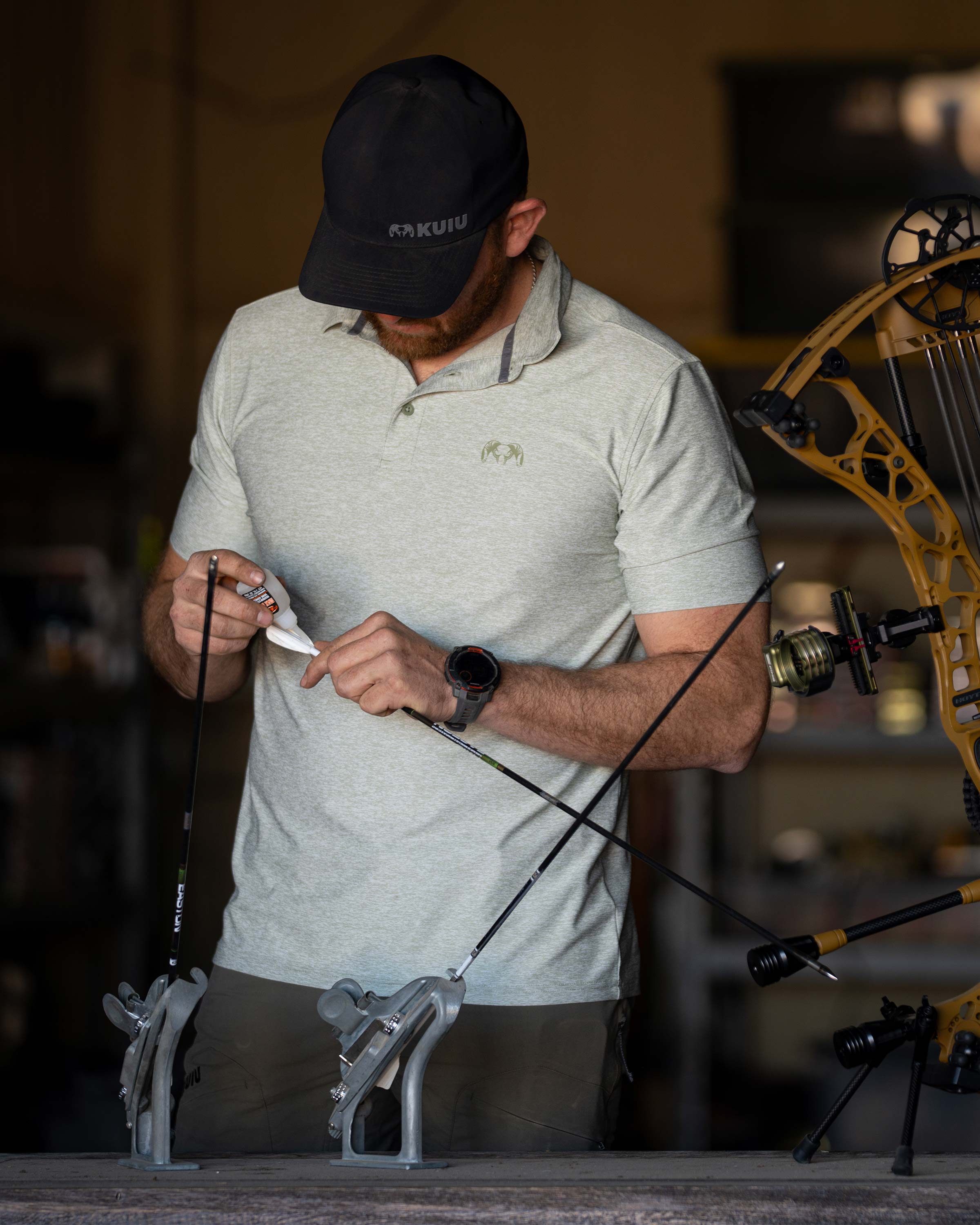 KUIU Performance Polo | Heather Black - Image 4