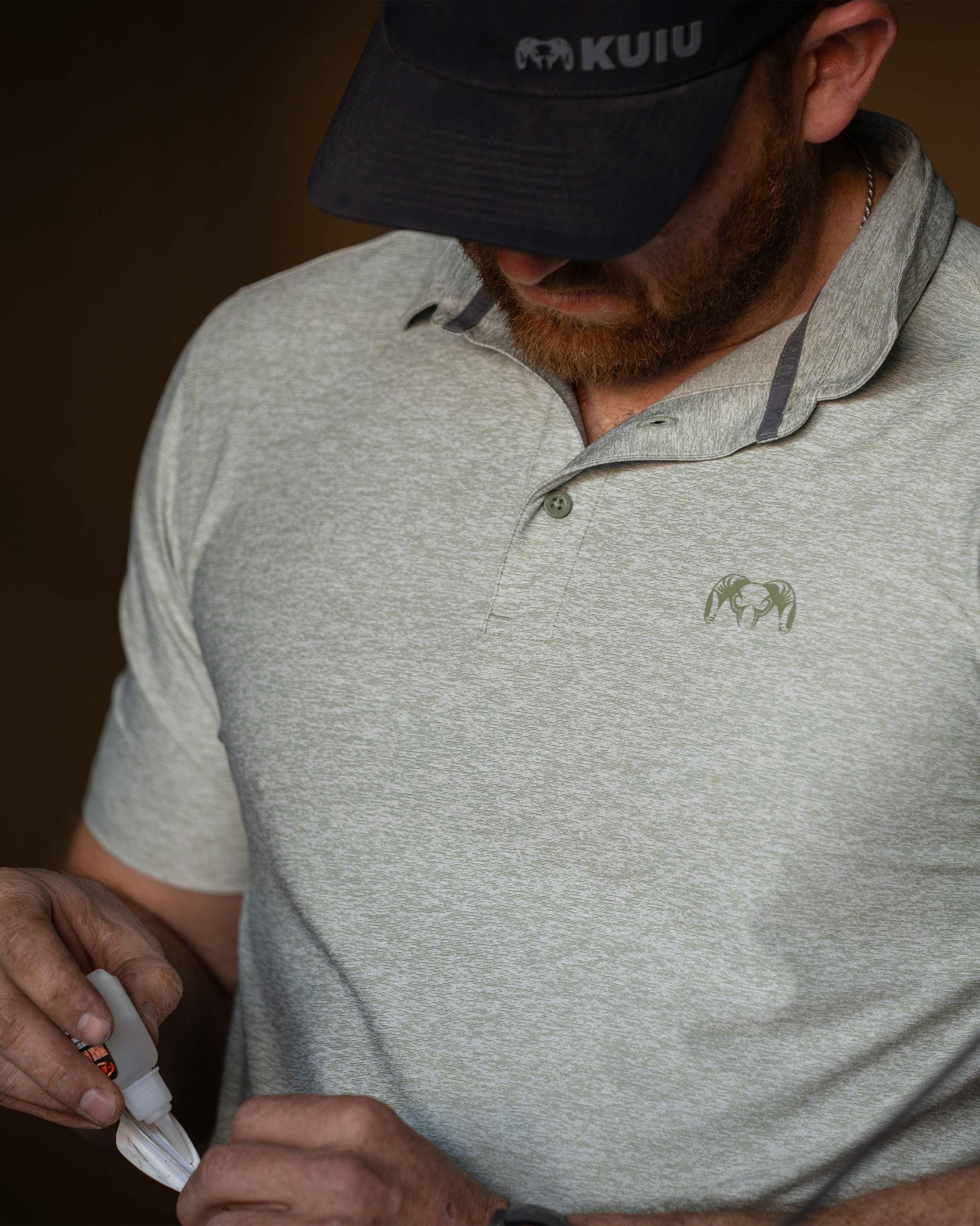 KUIU Performance Polo | Heather Black - Image 5