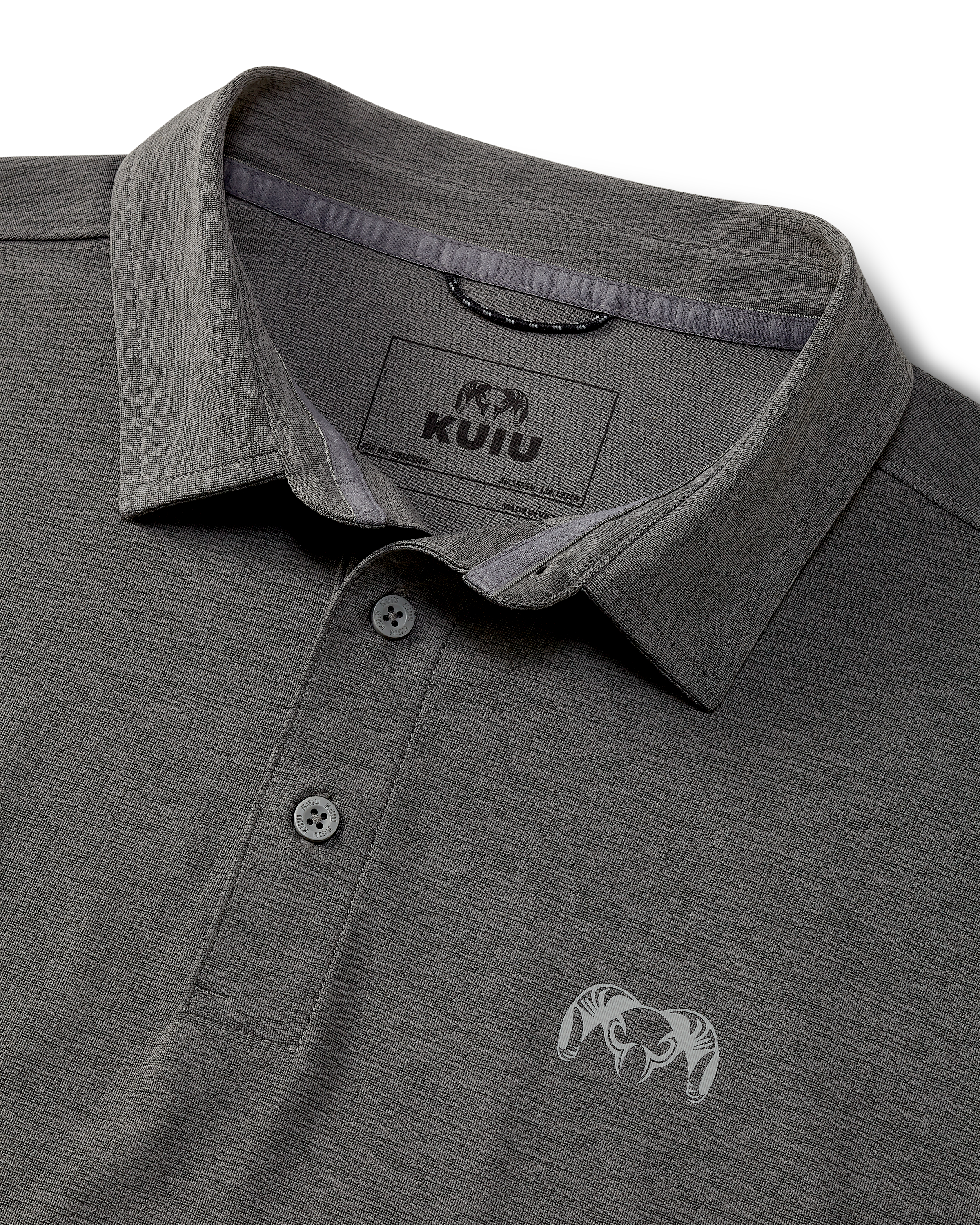 Alternative view of KUIU Performance Polo | Heather Stone