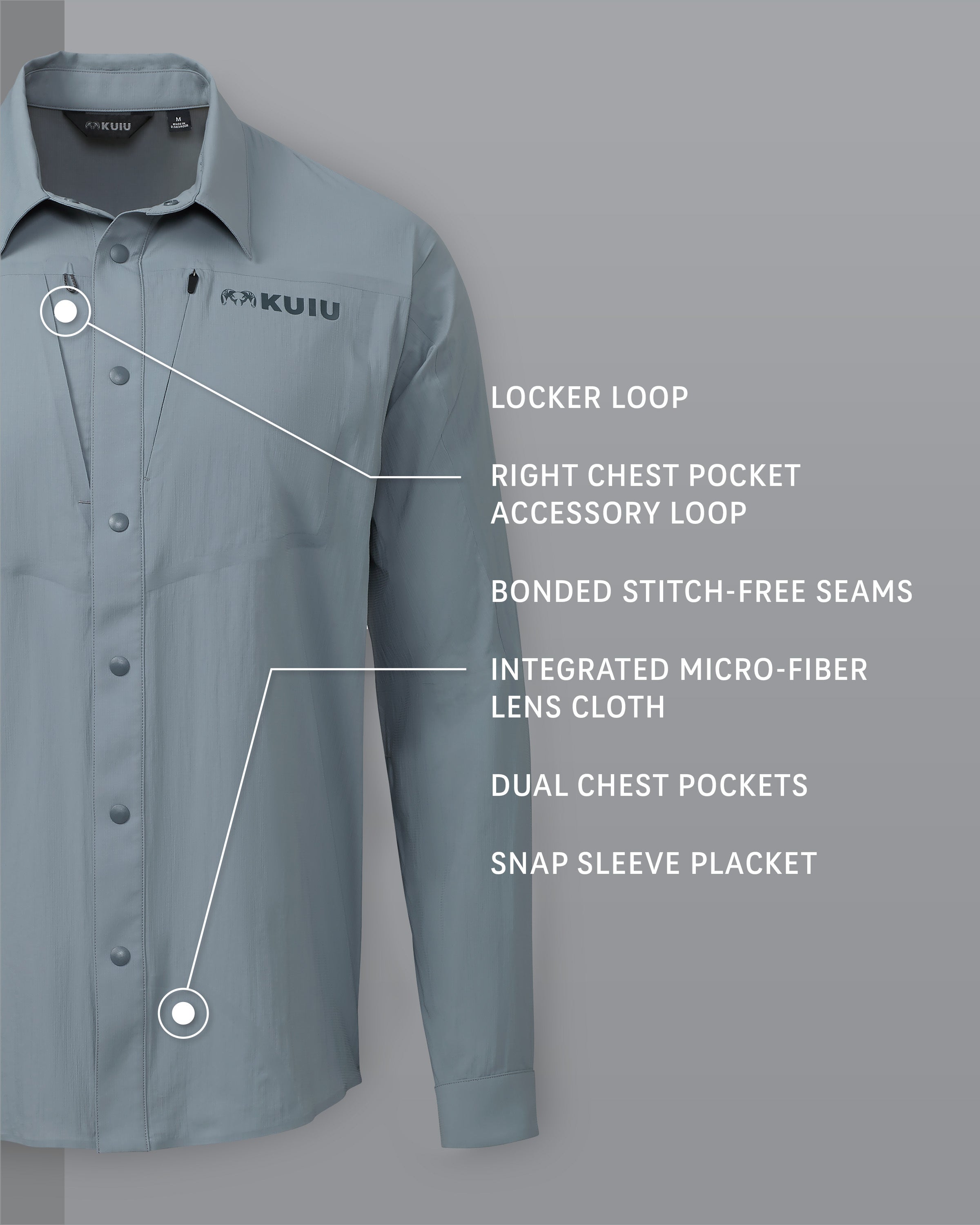 Alternative view of Outlet Salton LS Shirt | Slate
