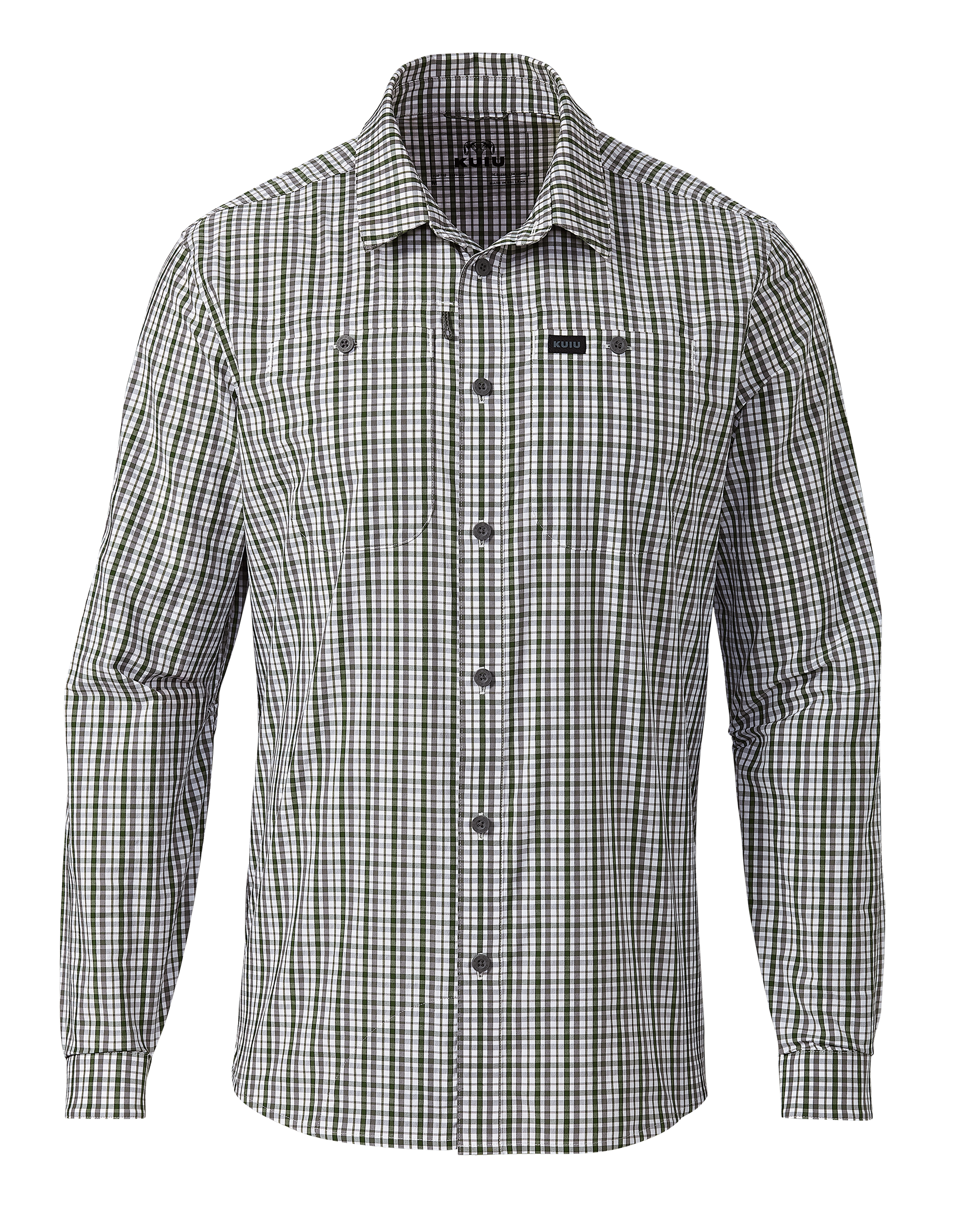 Borrego LS Shirt | Mini Cross Check Verde Plaid