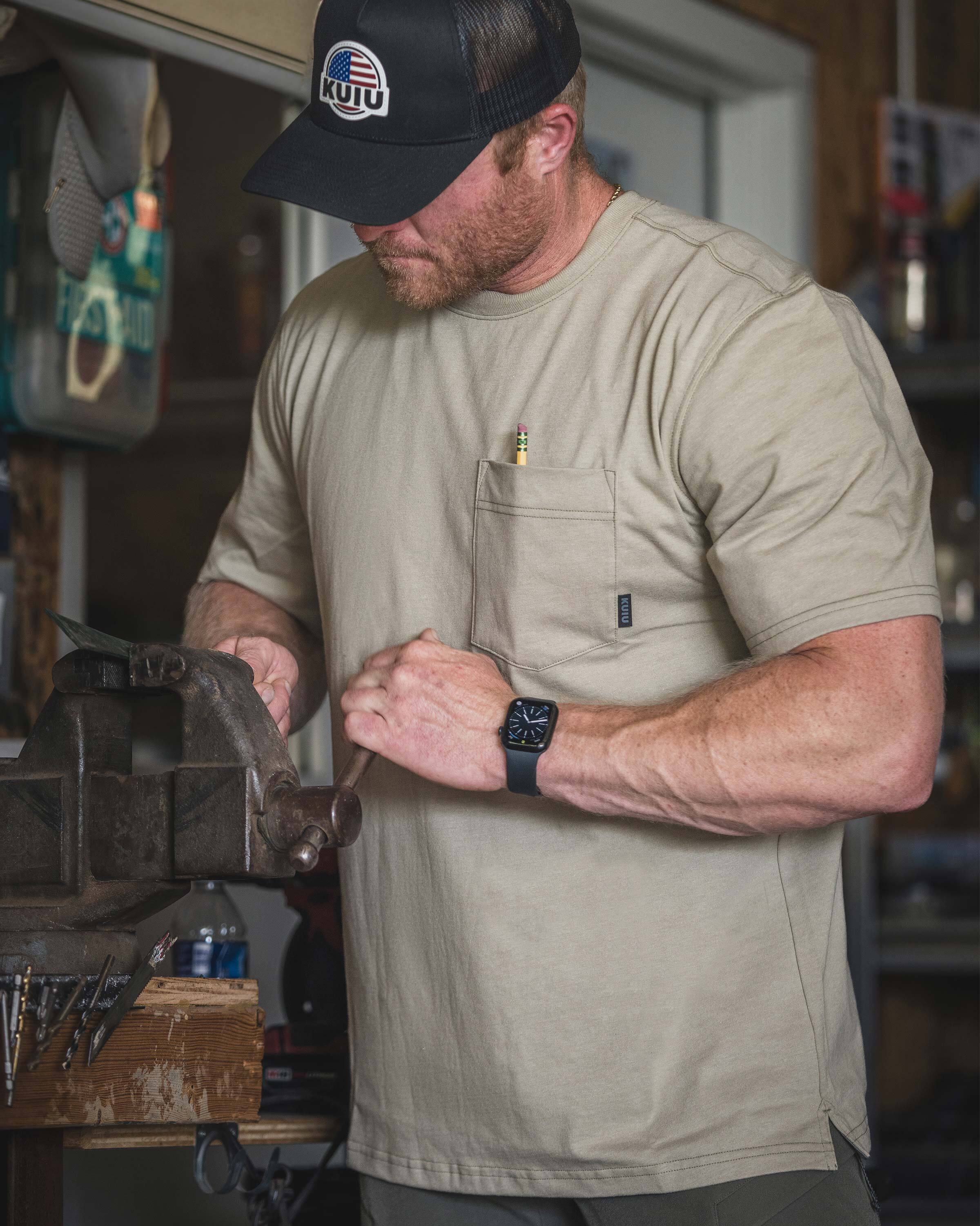 Alternative view of Workgrade SS Pocket Crew | Bone
