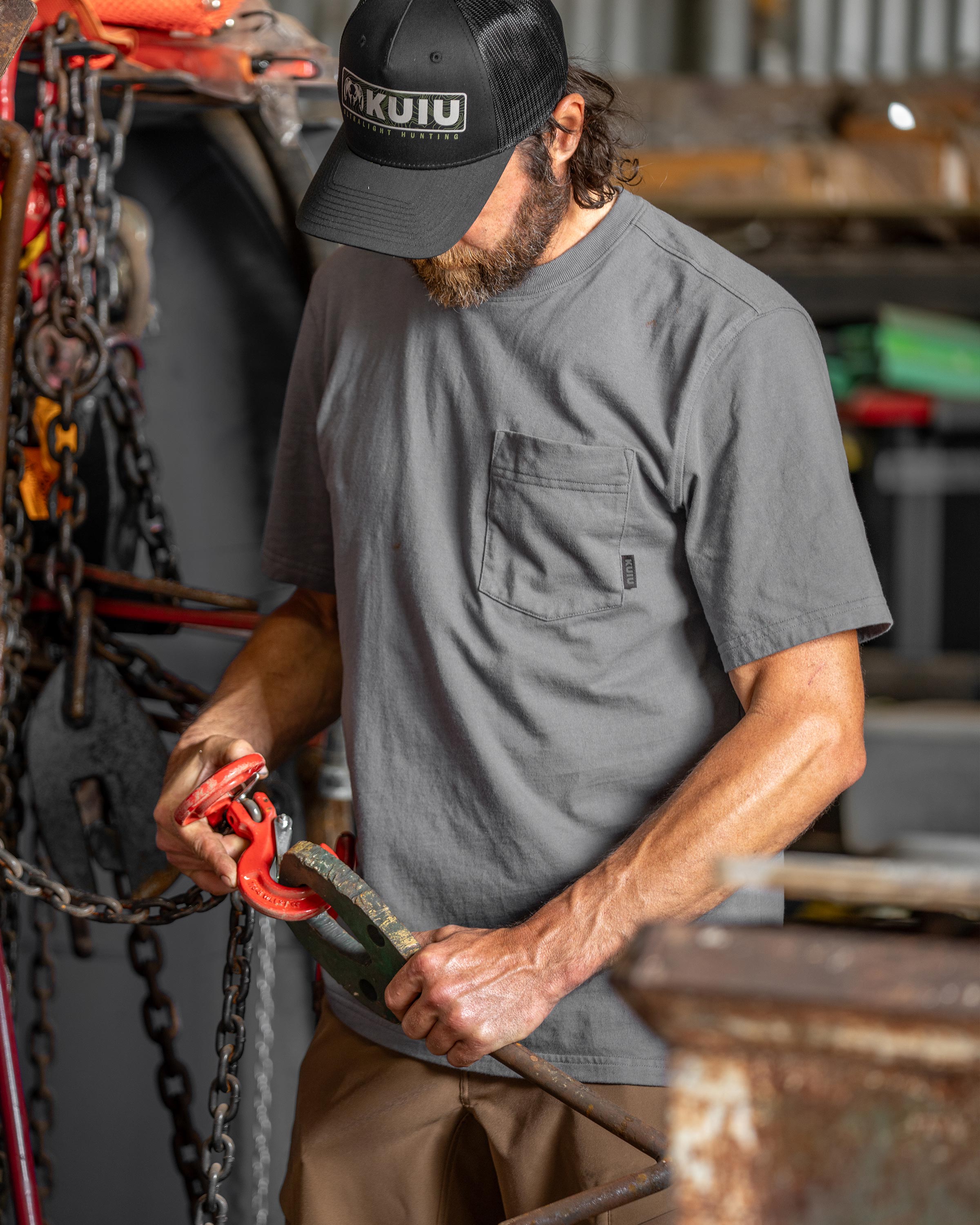 Workgrade SS Pocket Crew | Evergreen - Image 7