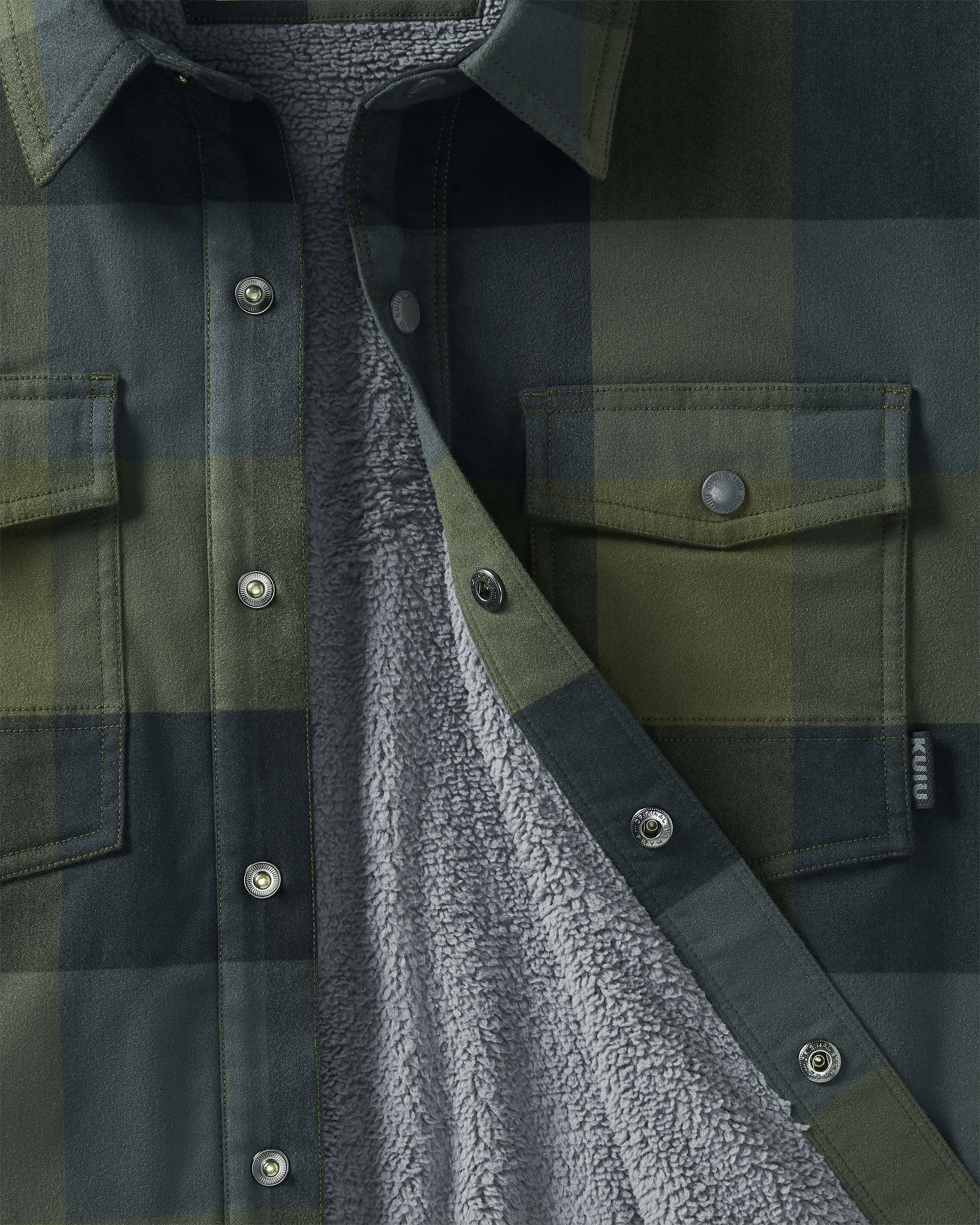 Alternative view of Field Flannel Fleece Shirt Jacket | Verde Plaid