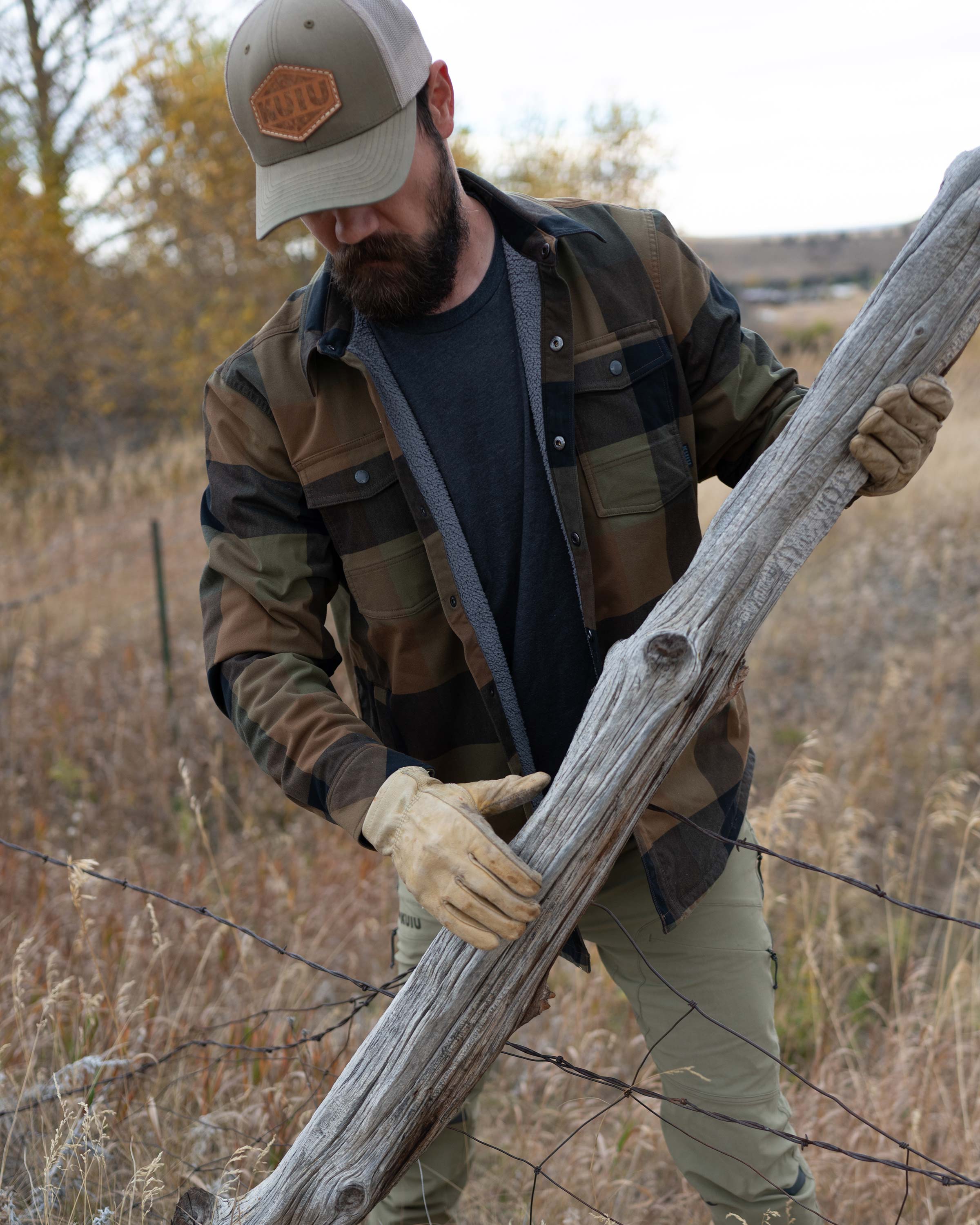 Field Flannel Fleece Shirt Jacket | Valo Plaid - Image 5