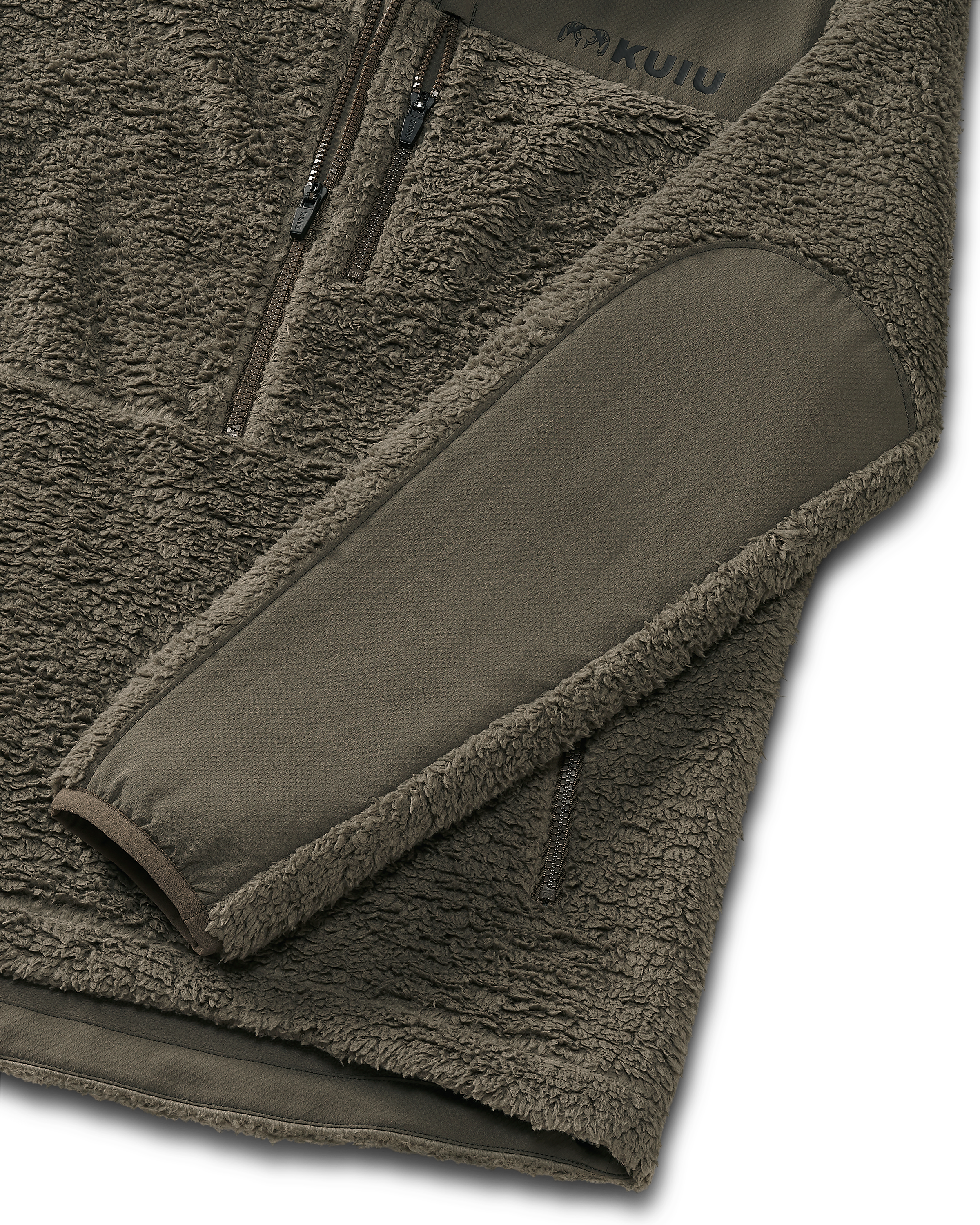 Sherpa Fleece Zip Pullover | Ash - Image 3