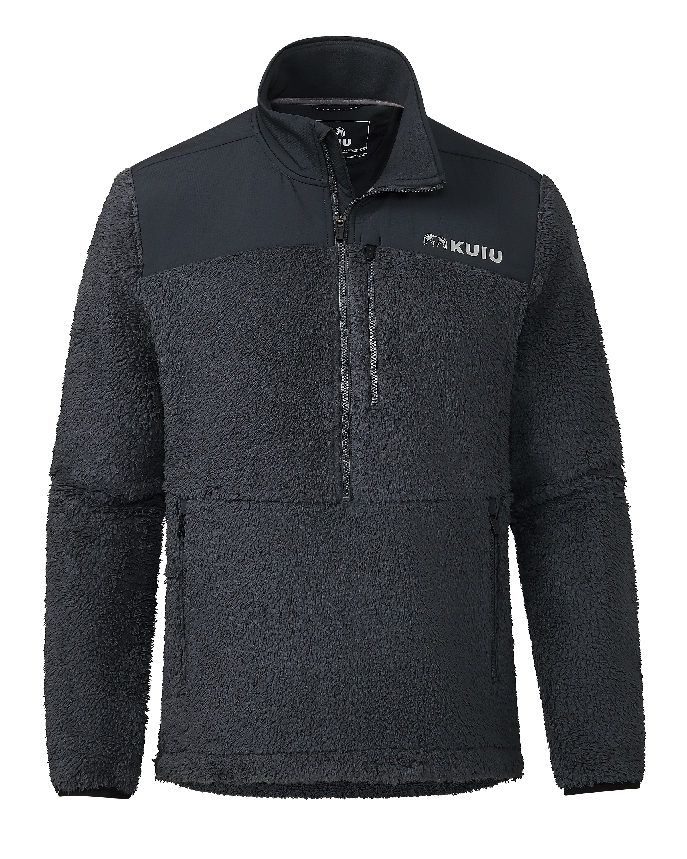 Sherpa Fleece Zip Pullover | Nightfall