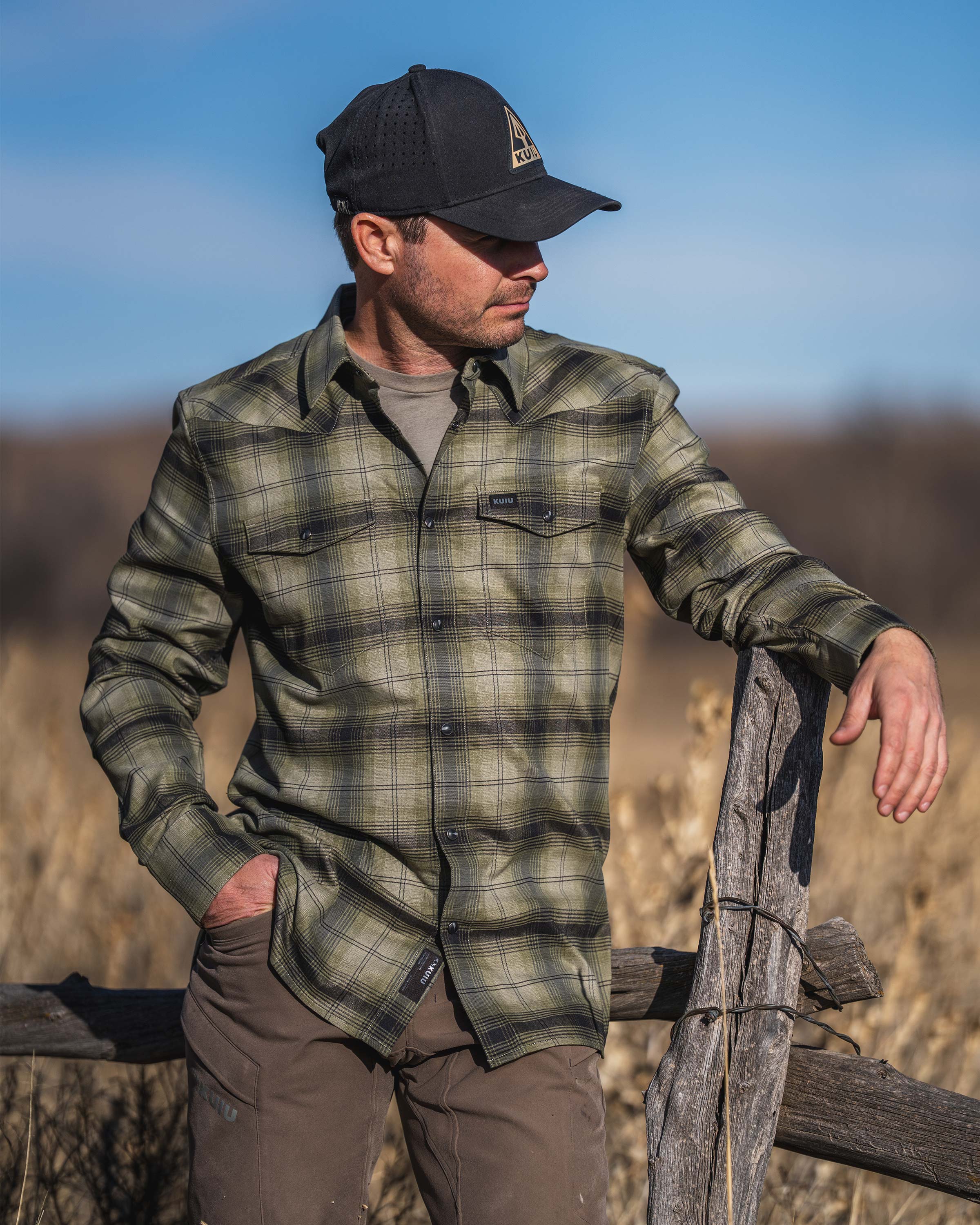 Laredo LS Shirt | Verde Ombre Plaid - Image 4