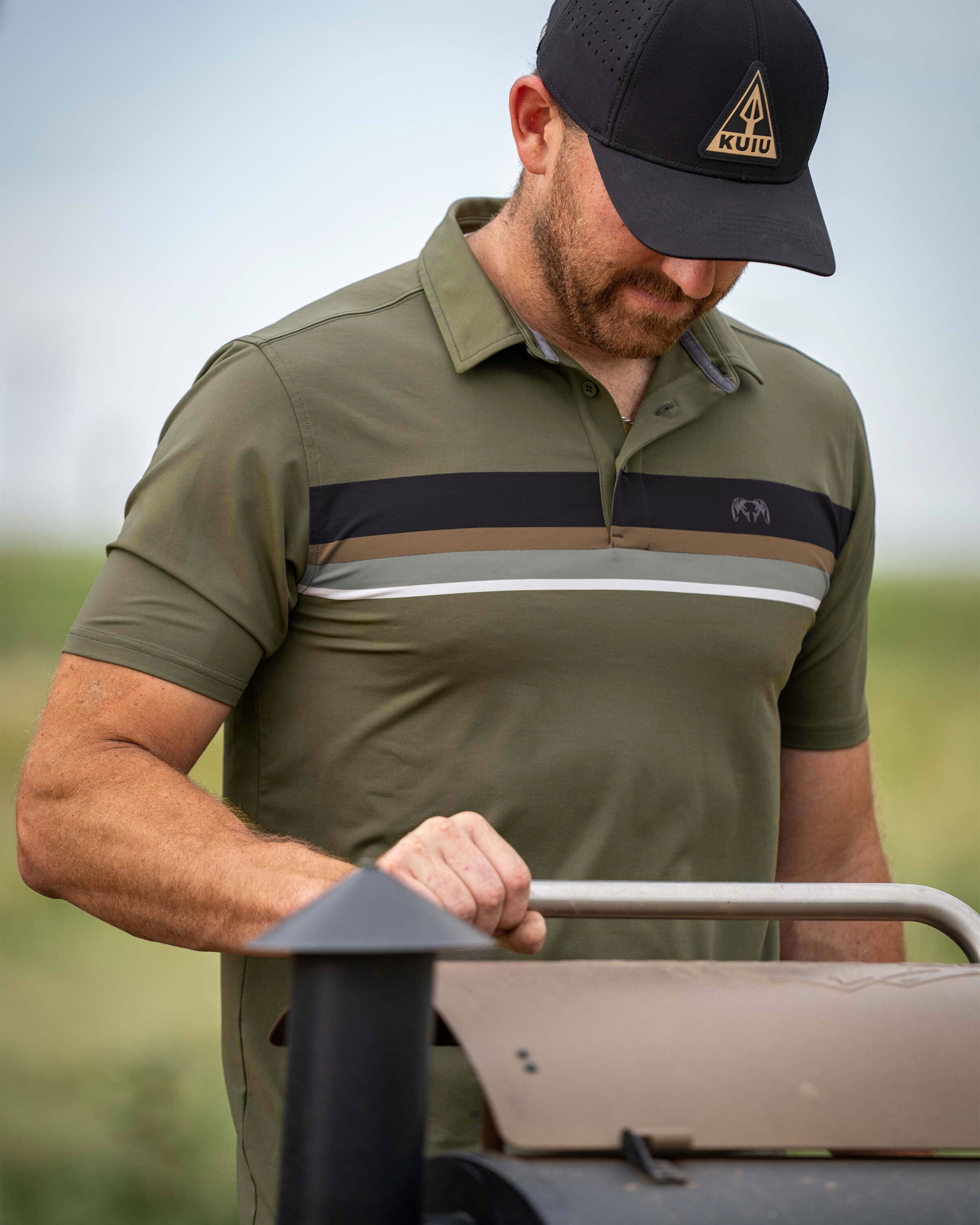 KUIU Performance Polo Stripe | Evergreen Chest Stripe - Image 3