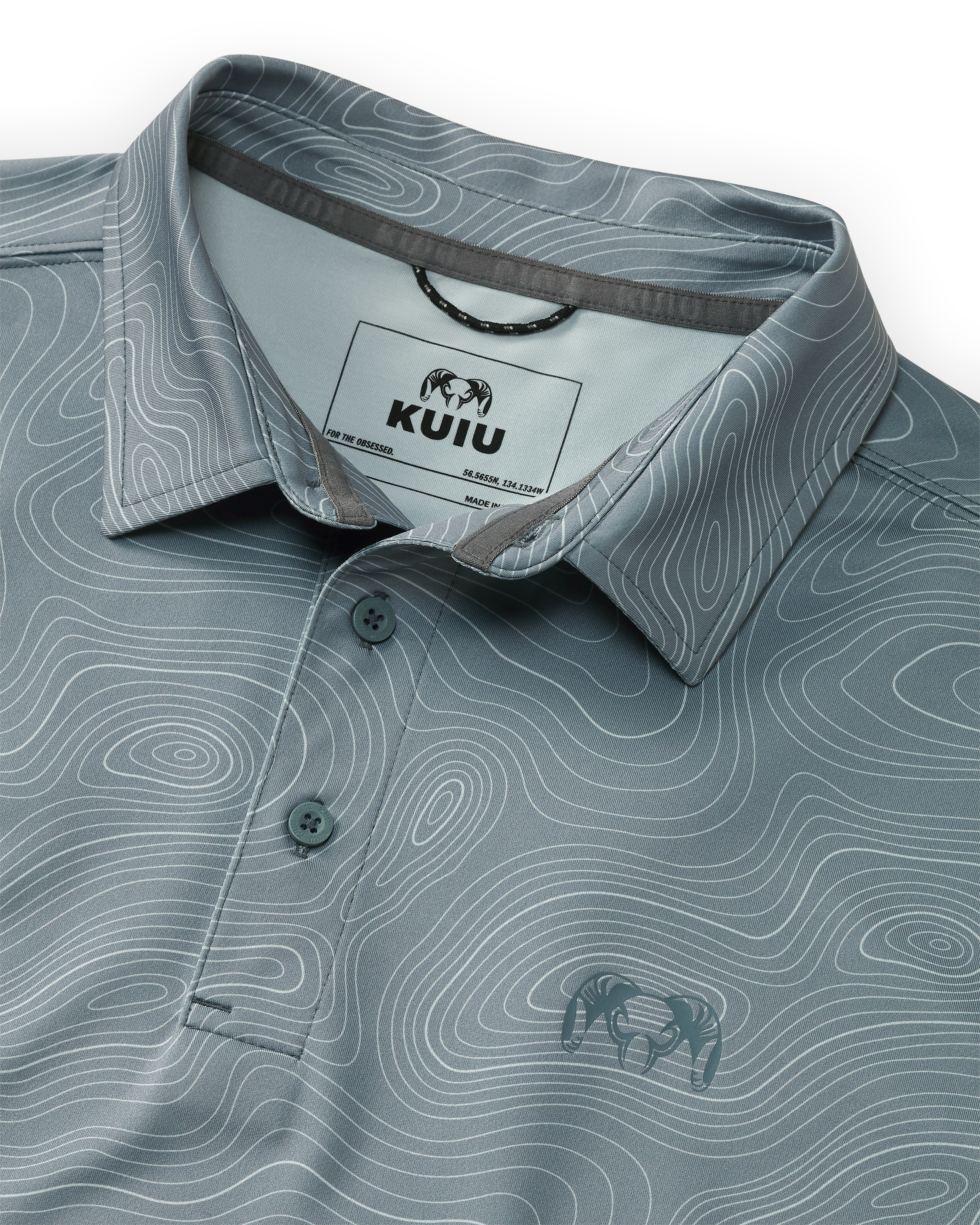 Alternative view of KUIU Performance Polo Topo | Slate Topo