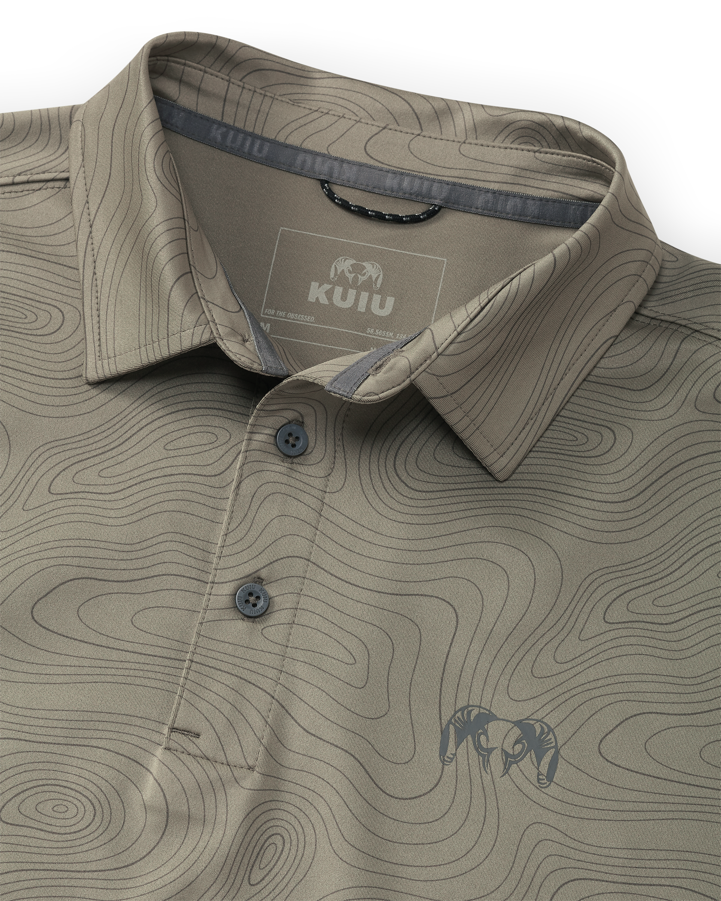 Alternative view of KUIU Performance Polo | Woodsmoke Topo