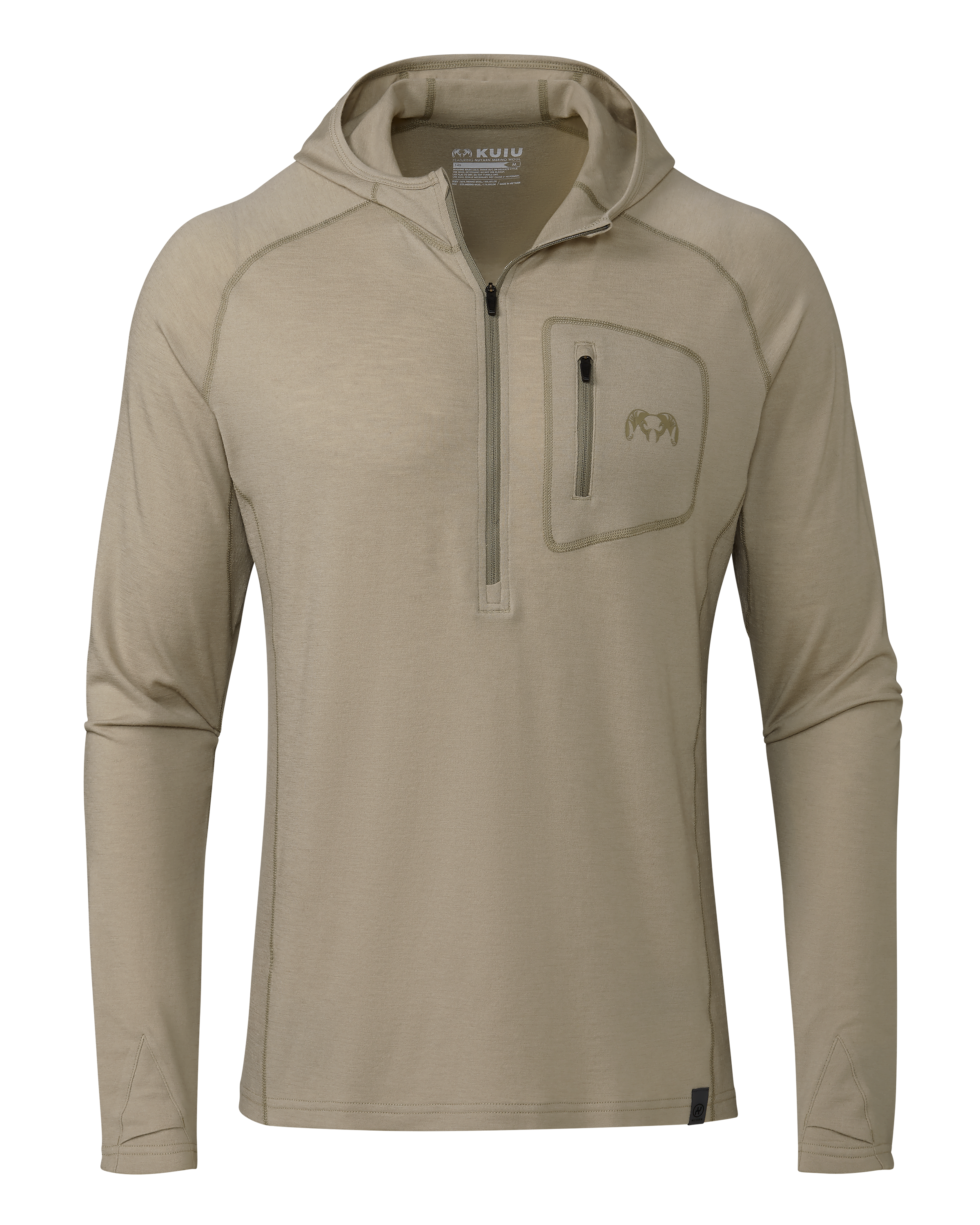 ULTRA Merino 145 Zip-T Hunting Hoodie | Bone