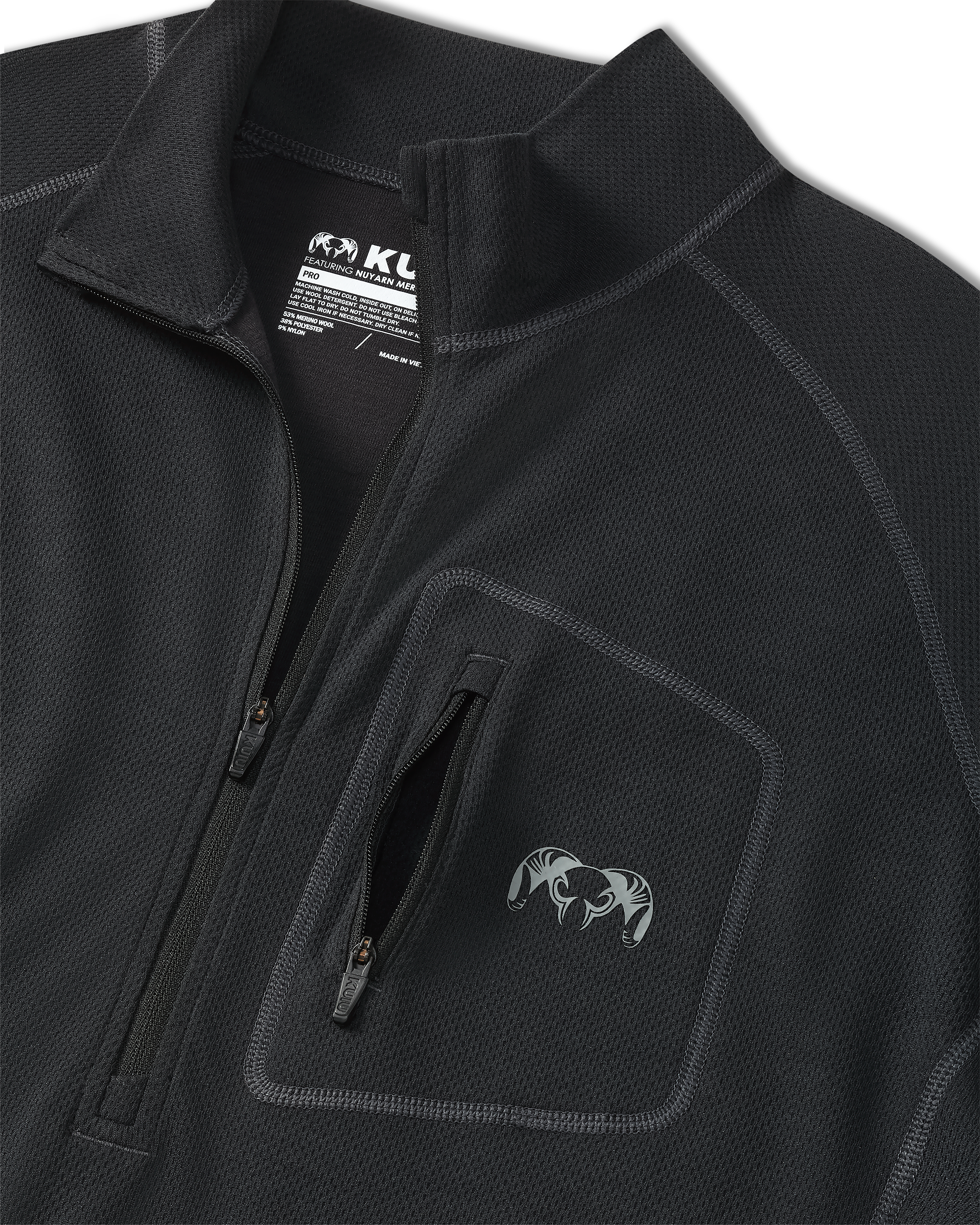 Alternative view of PRO Merino 200 Zip-T | Black