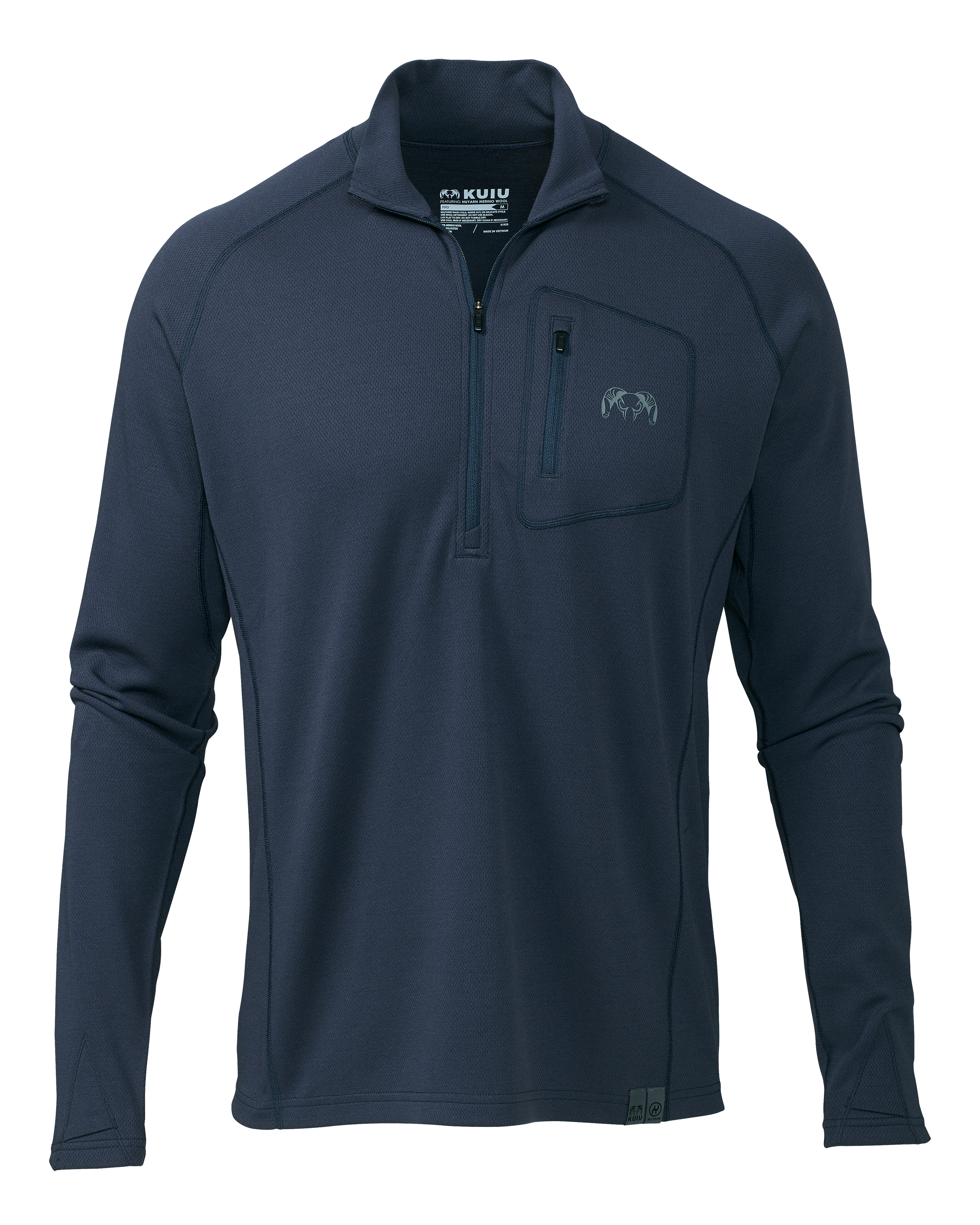 PRO Merino 200 Zip-T | Steel Blue