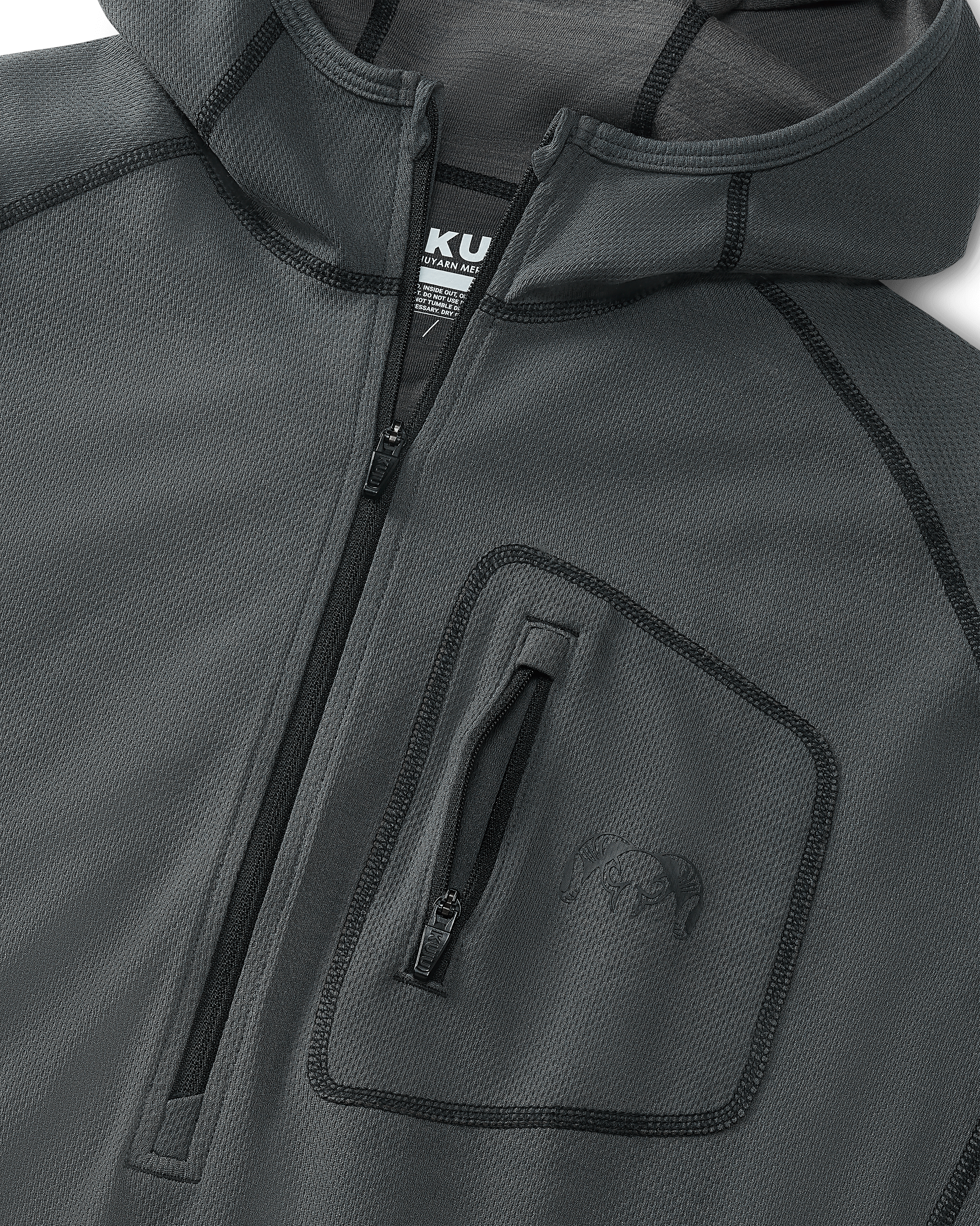 Alternative view of PRO Merino 200 Zip-T Hoodie | Gunmetal