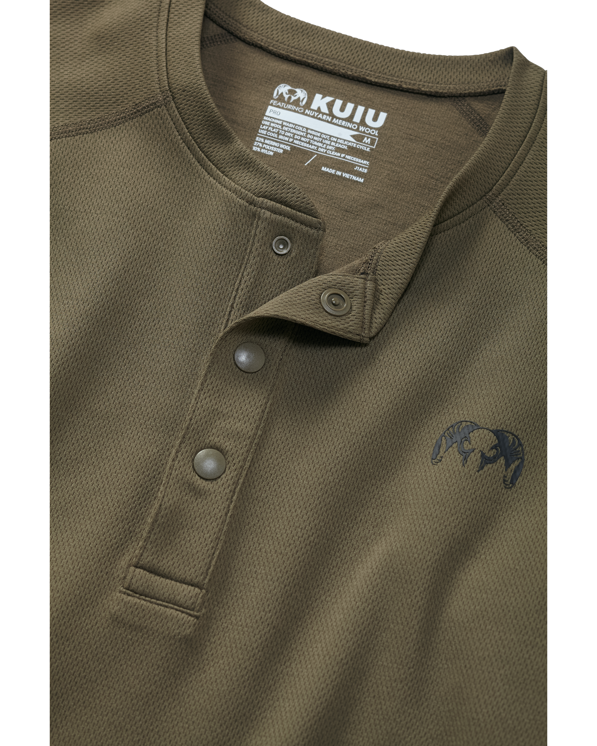 Alternative view of PRO Merino 200 Henley | Ash