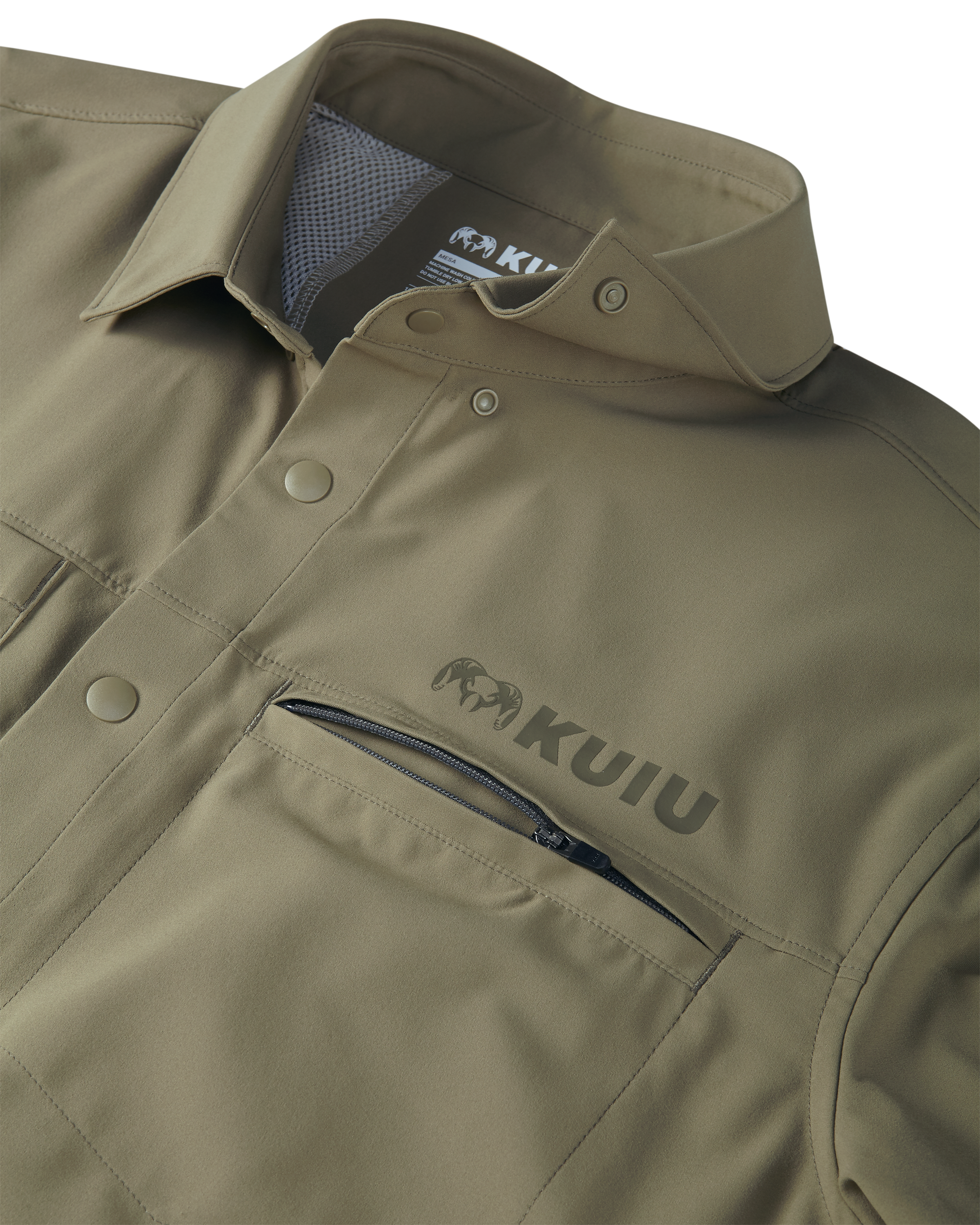 Mesa Vented LS Snap Shirt | Khaki - Image 4