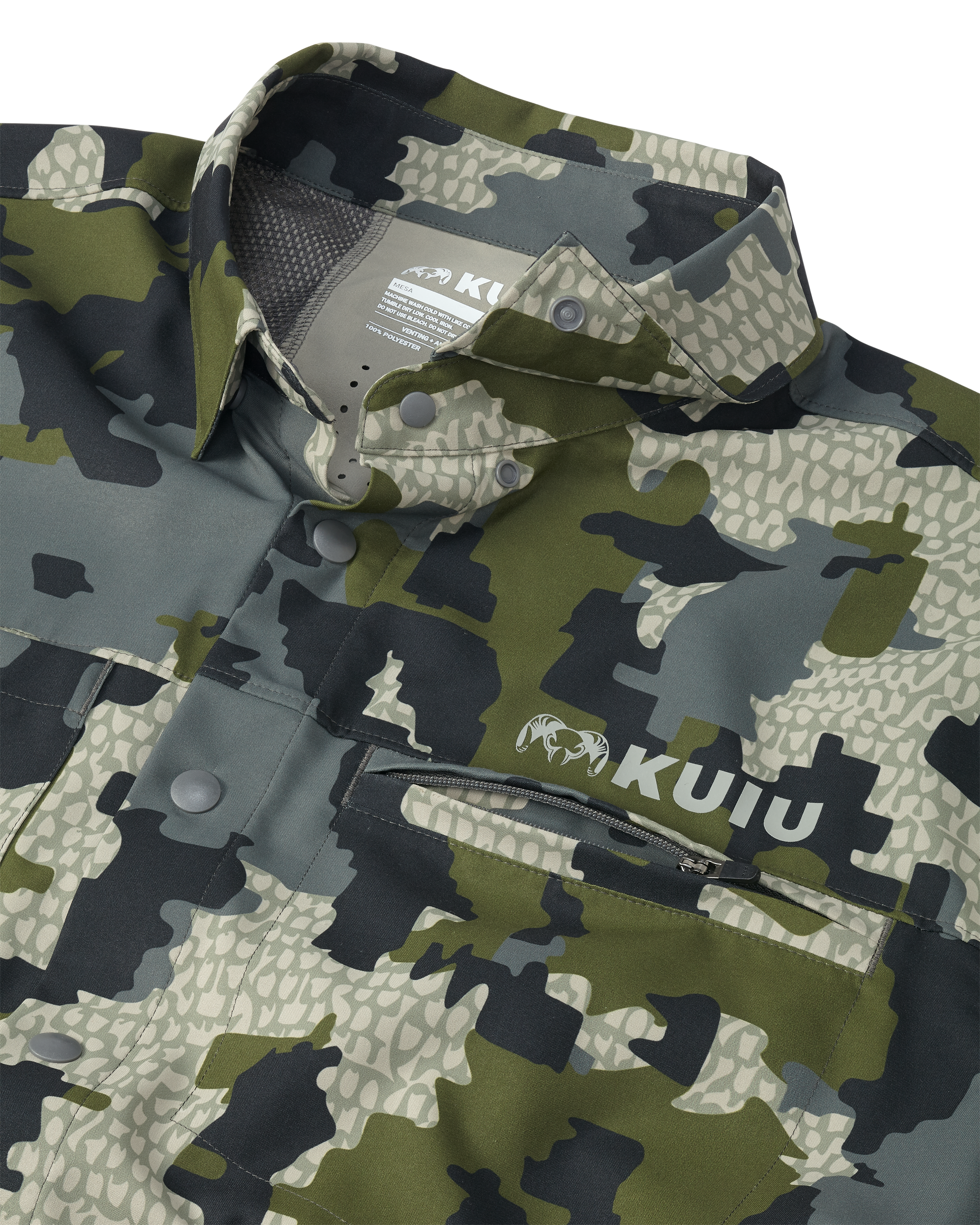 Mesa Vented LS Snap Shirt | Verde - Image 4
