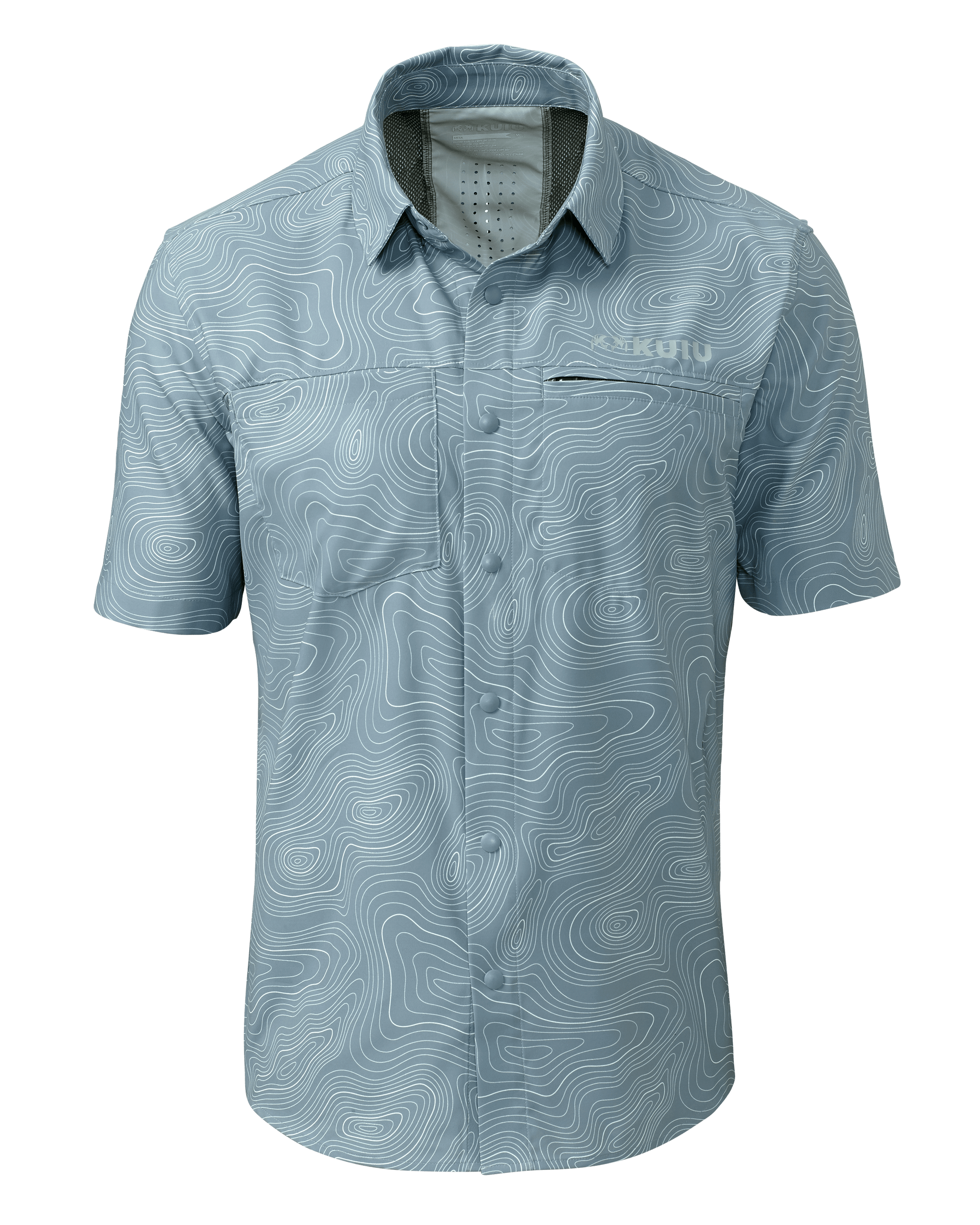 Mesa Vented SS Snap Shirt Topo | Glacier Topo Print