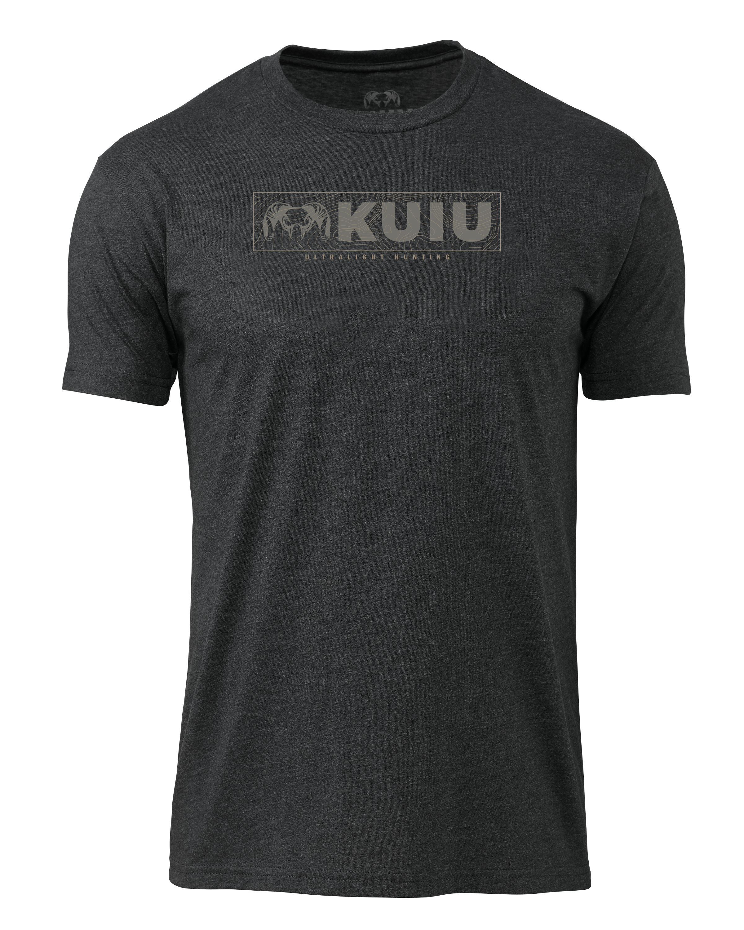 KUIU Topo Block Logo T-Shirt | Charcoal