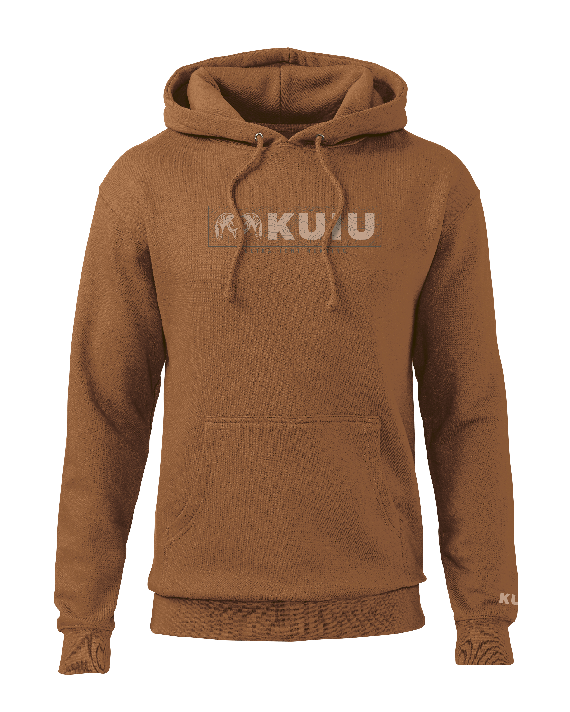 KUIU Topo Block Logo Hoodie | Saddle