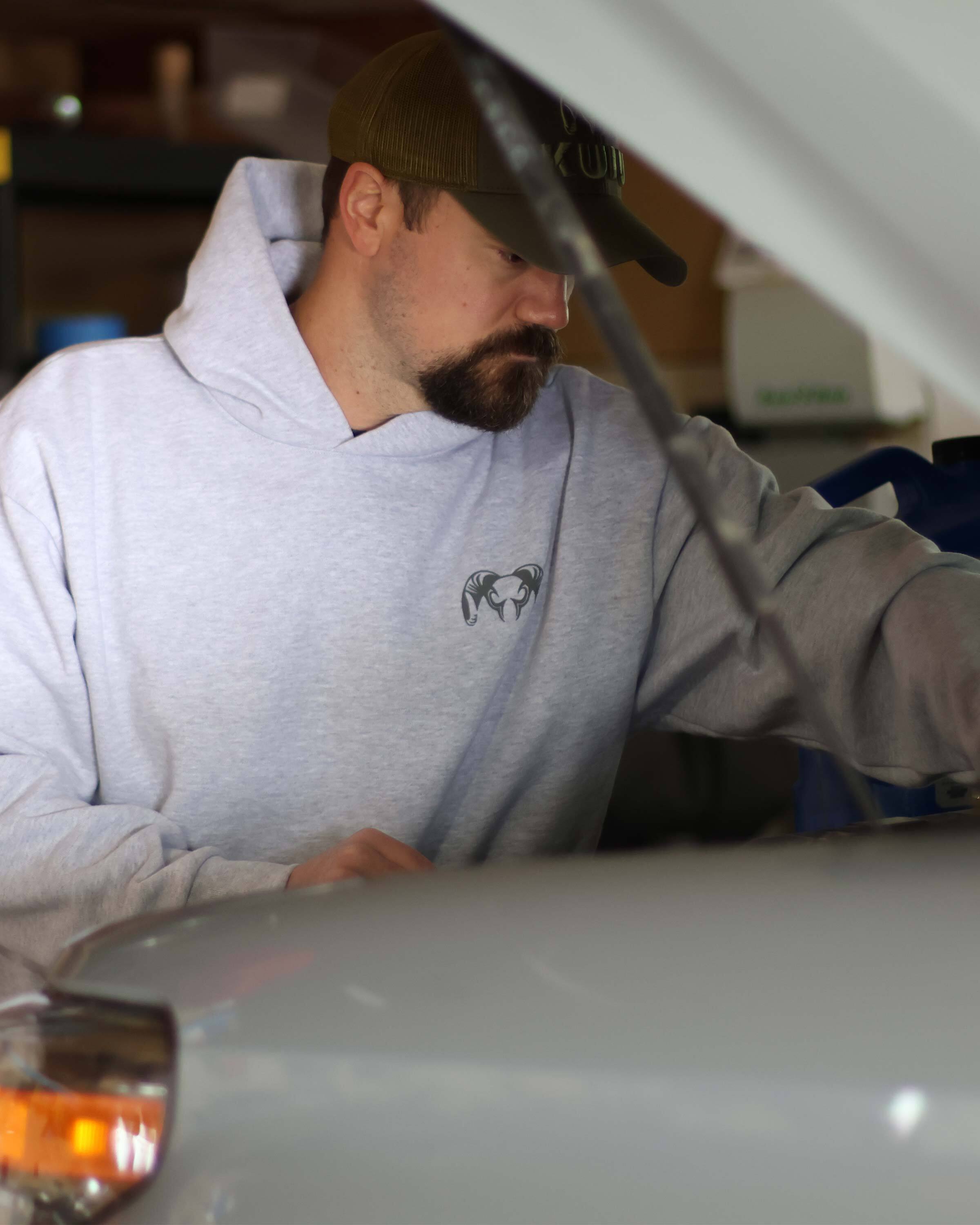 Workgrade Heavyweight Hoodie | Brown - Image 7