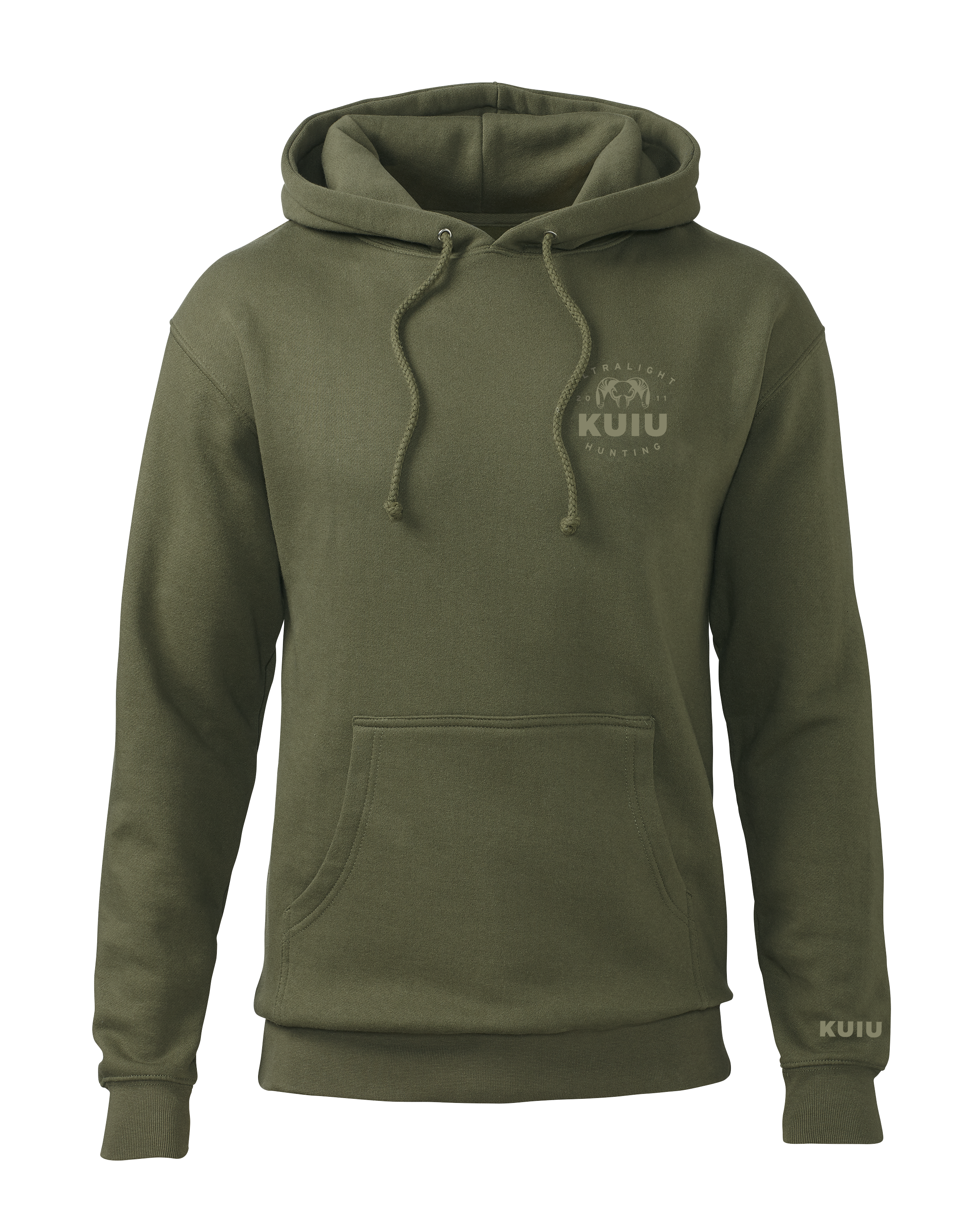 KUIU Ultralight Chest Logo Hoodie | Army
