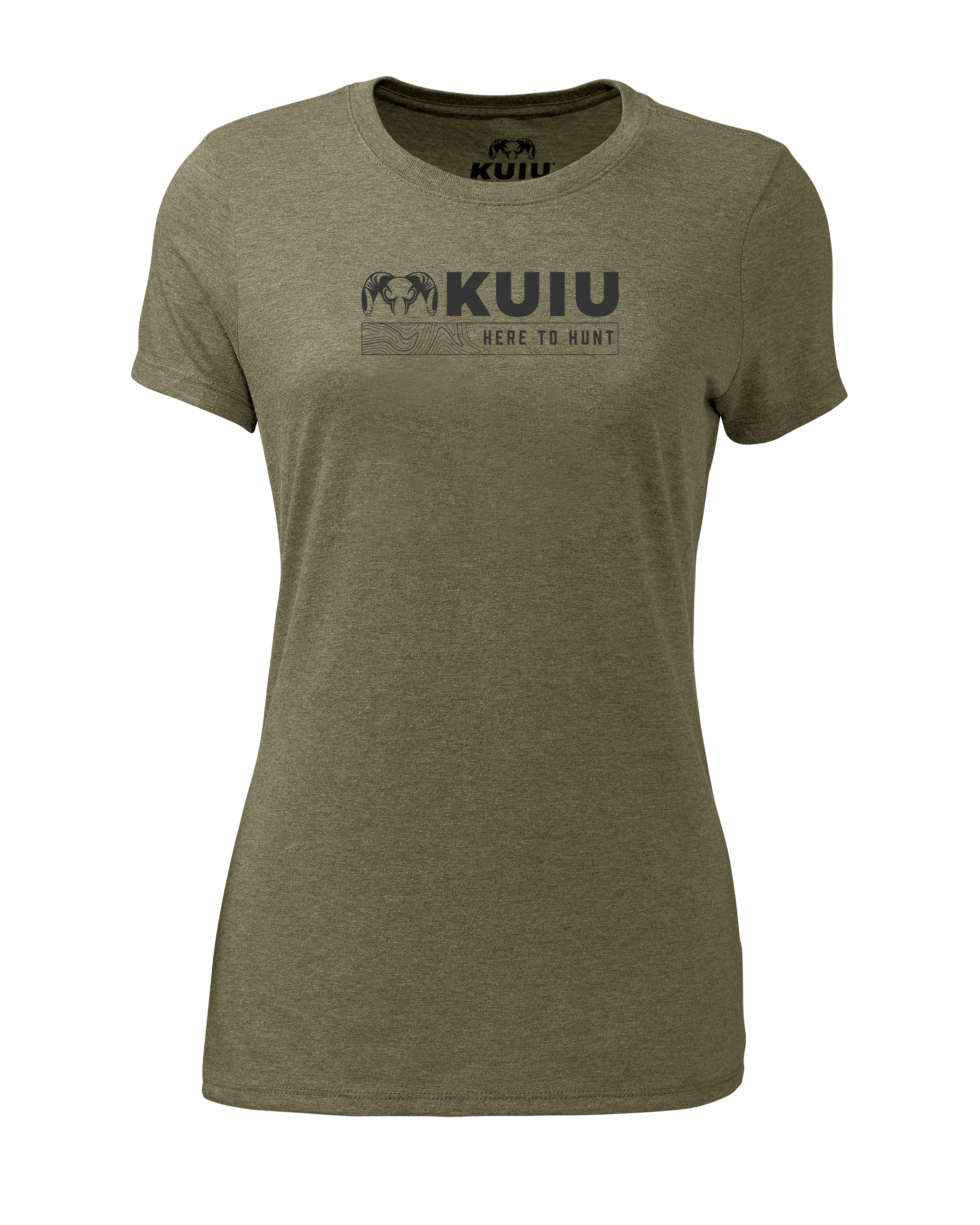 KUIU Women's Topo Here to Hunt T-Shirt | Military Green