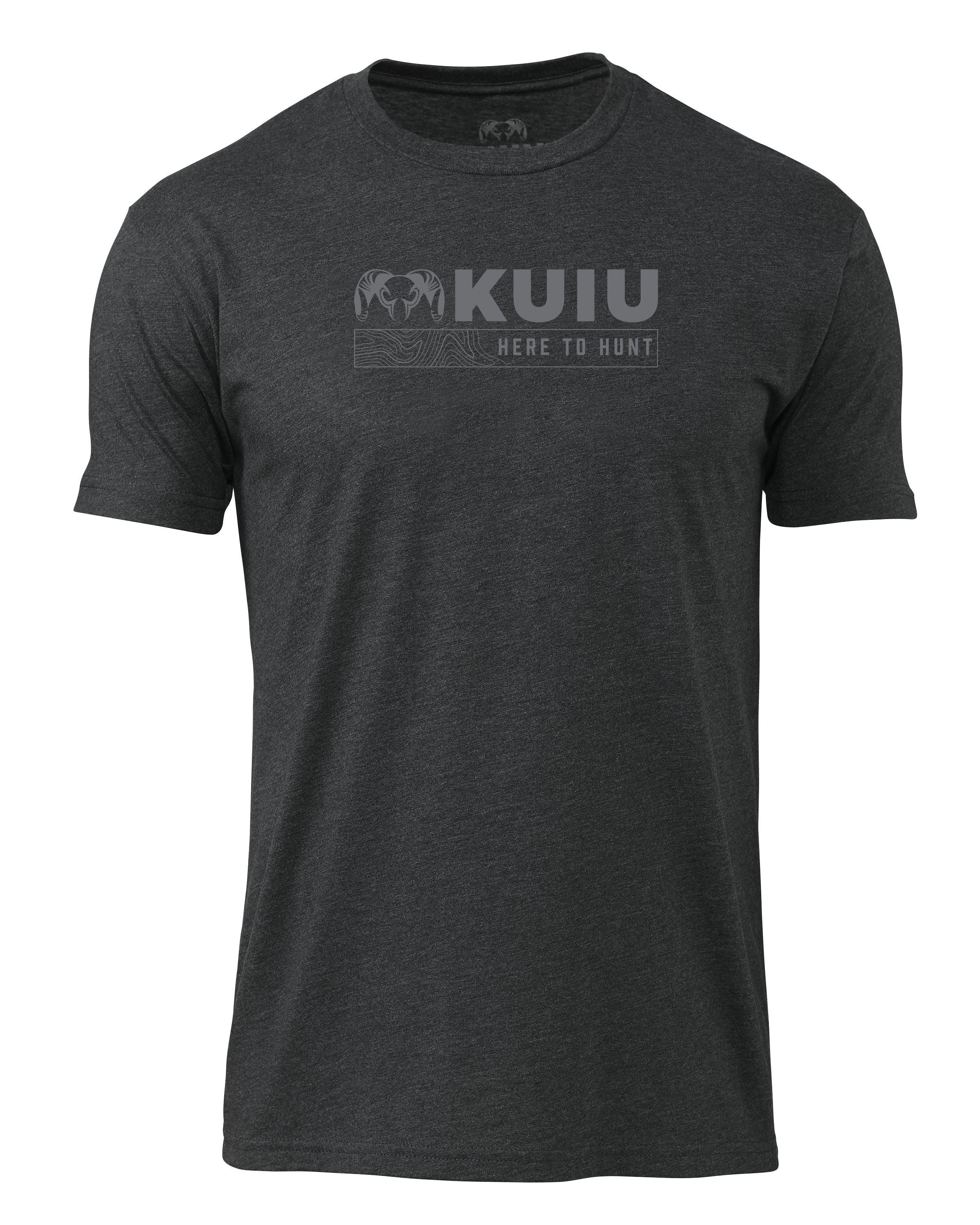 KUIU Topo Here to Hunt T-Shirt | Charcoal