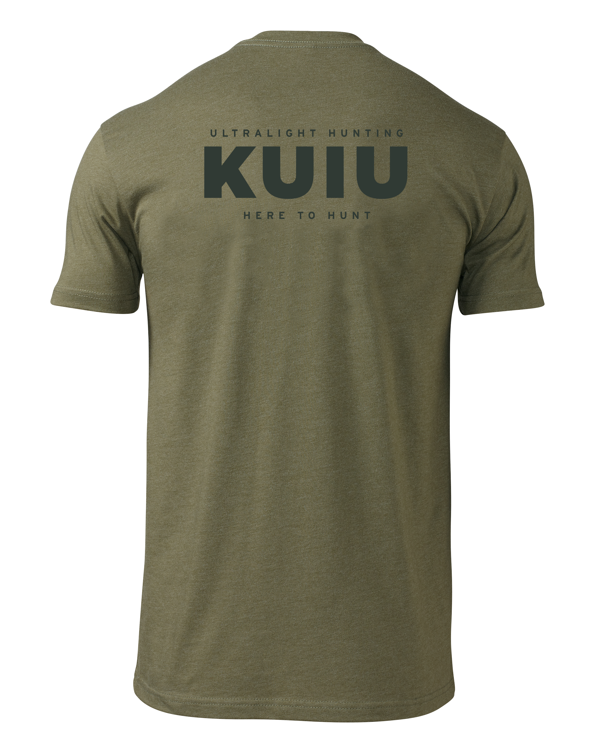KUIU Here to Hunt Back Logo T-Shirt | Military Green