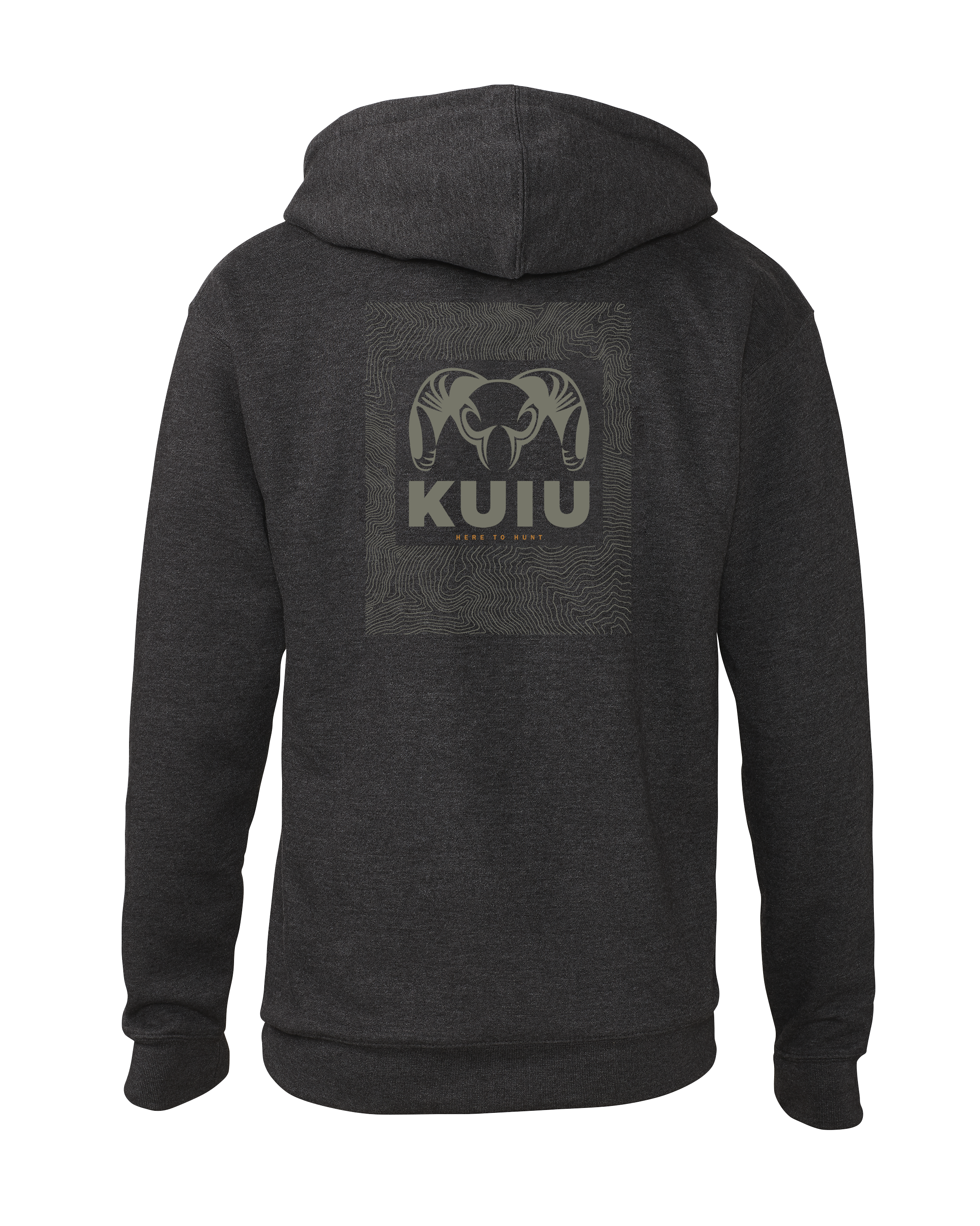 KUIU Topo Back Logo Hoodie | Charcoal