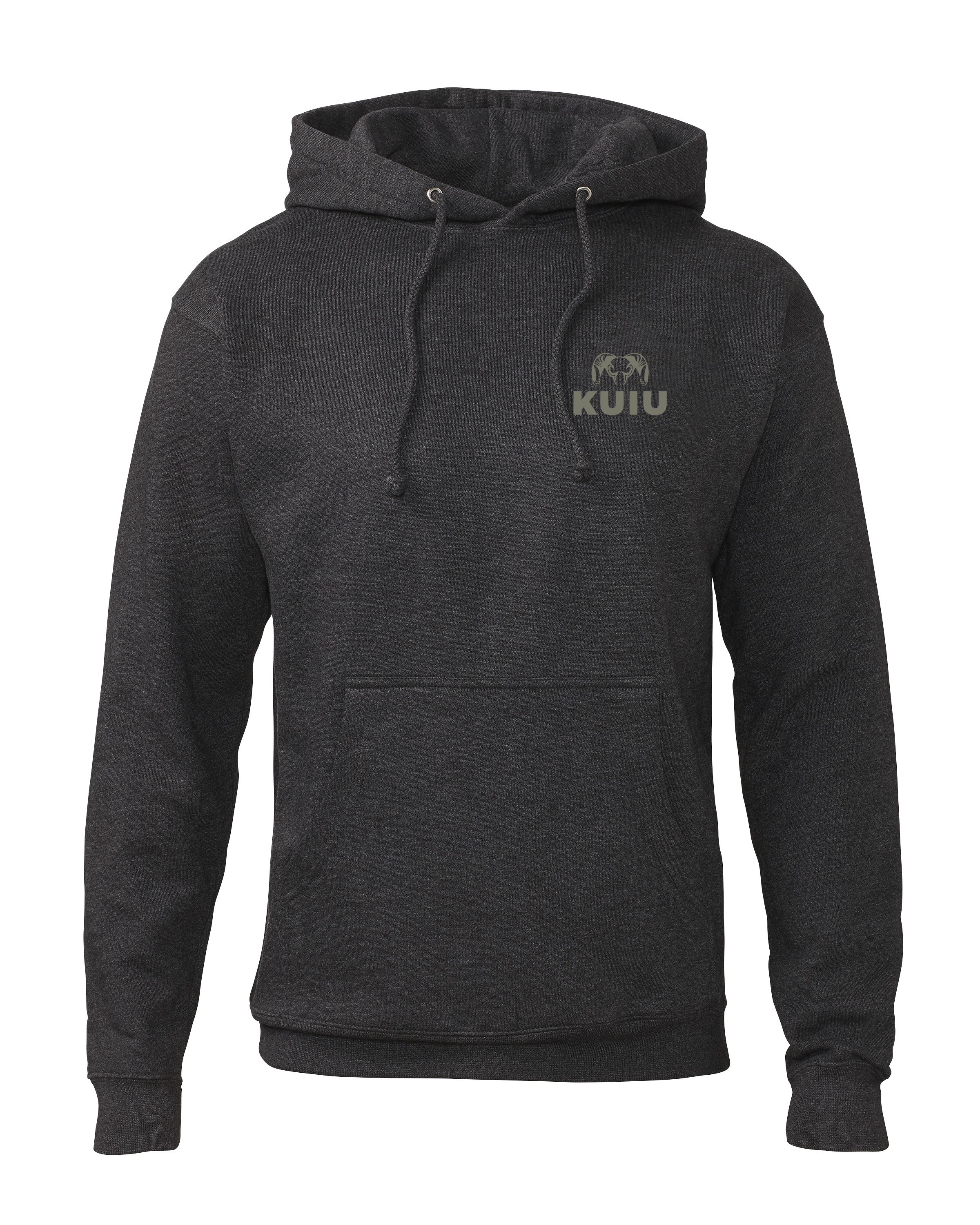 Alternative view of KUIU Topo Back Logo Hoodie | Charcoal