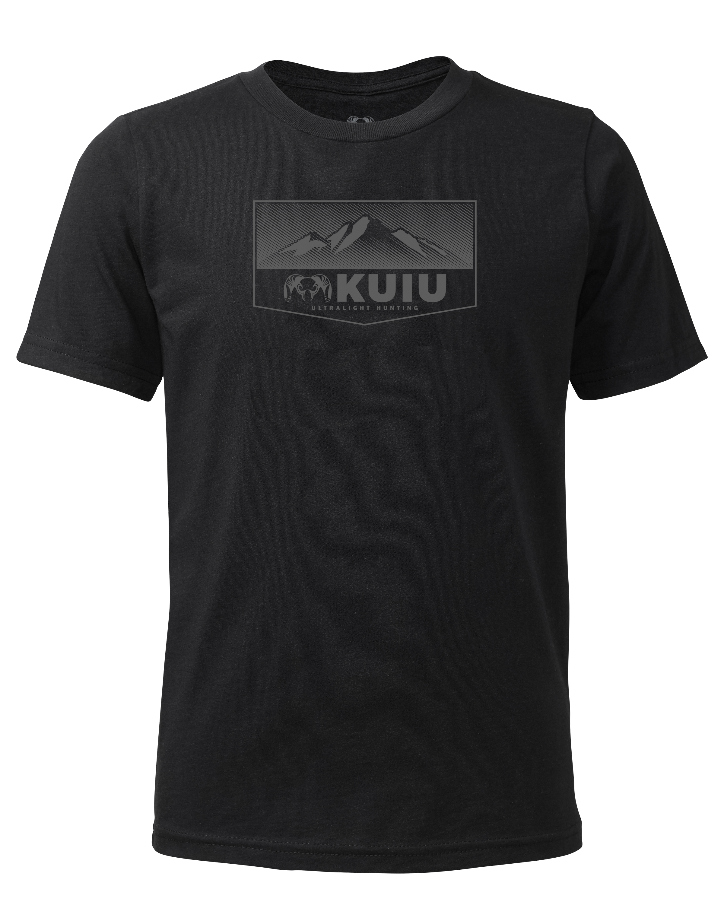Youth Ultralight Mountain Logo T-Shirt | Black
