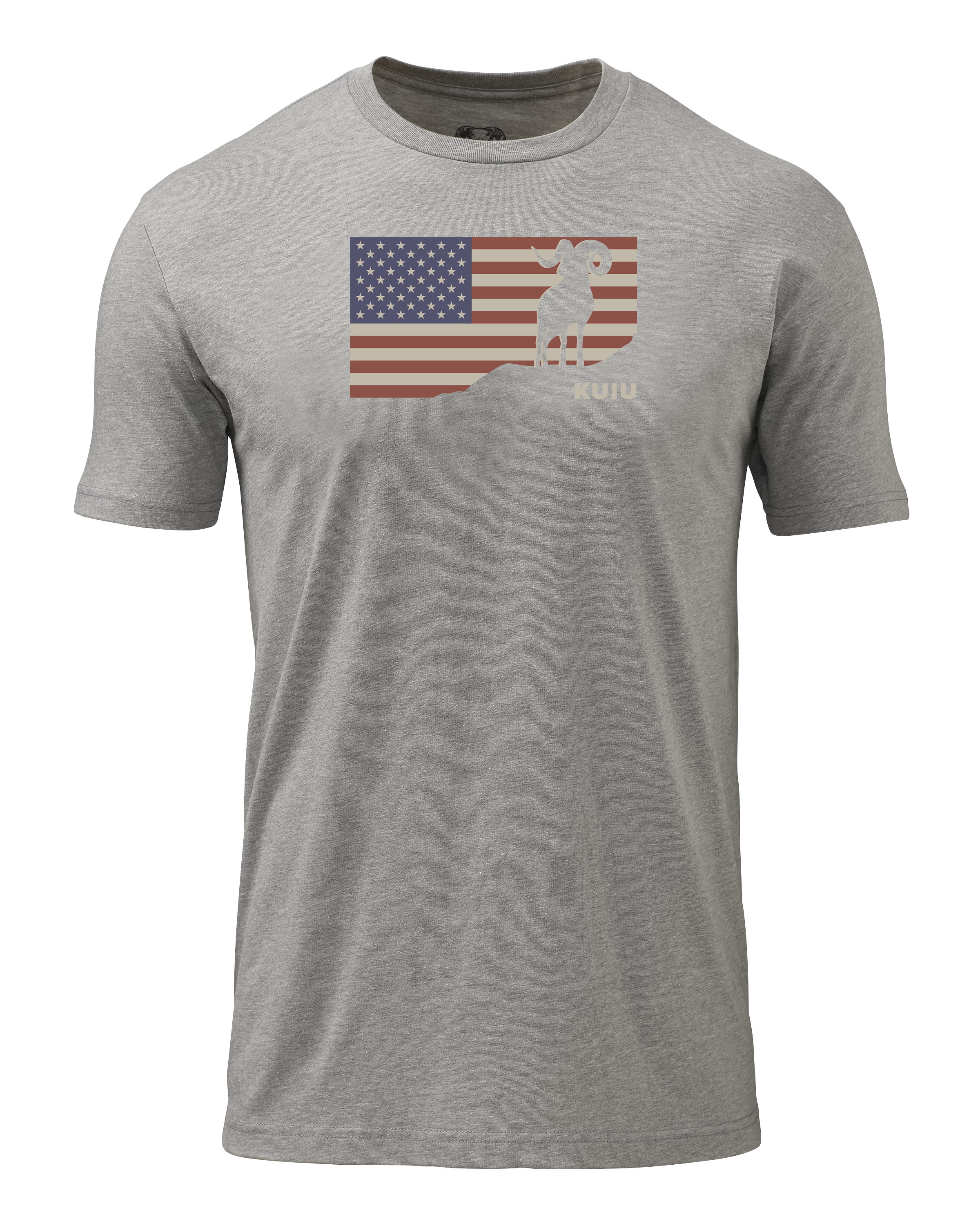 KUIU Ram Flag T-Shirt | Heather Grey