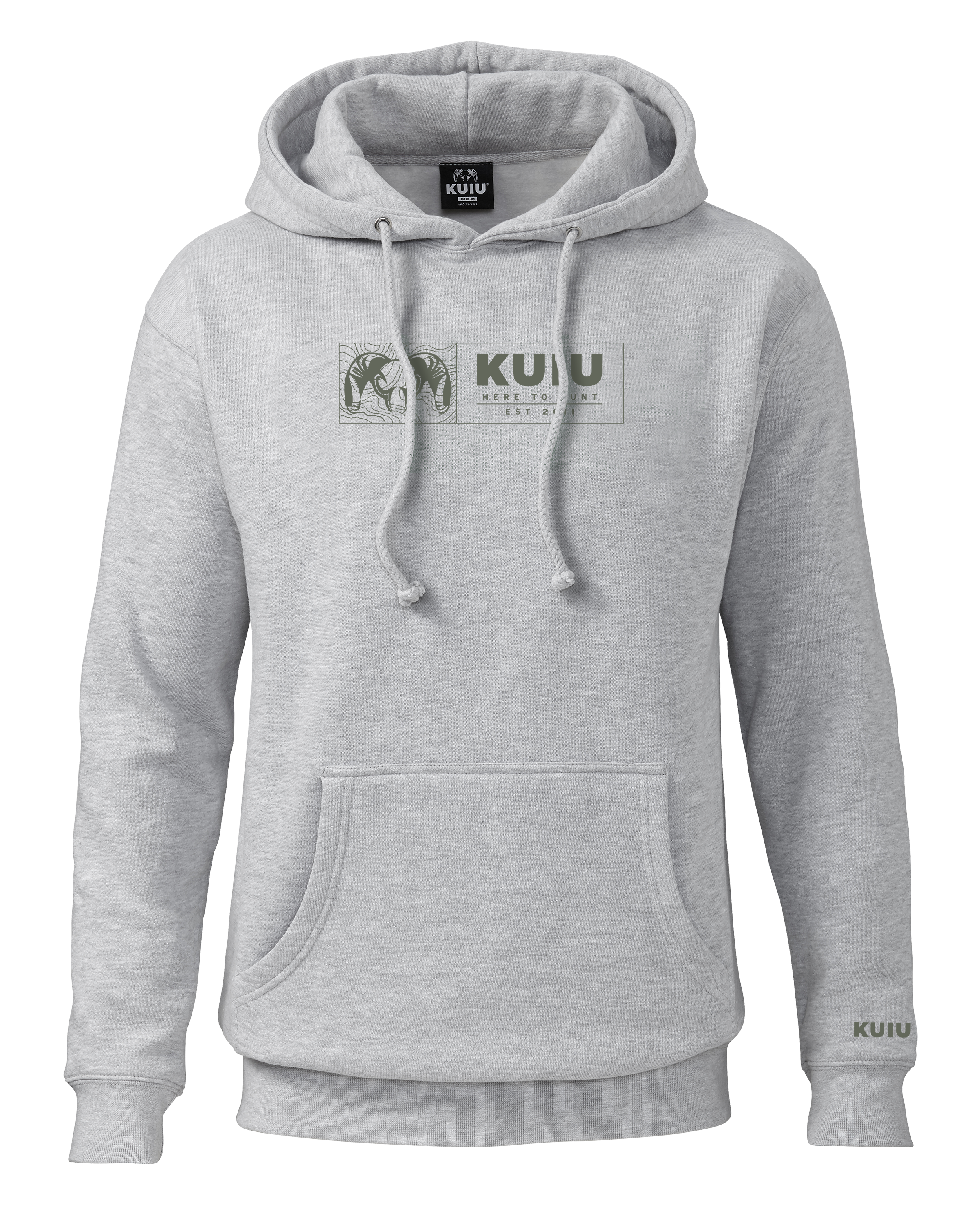 KUIU Topo Block Hoodie | Heather Grey