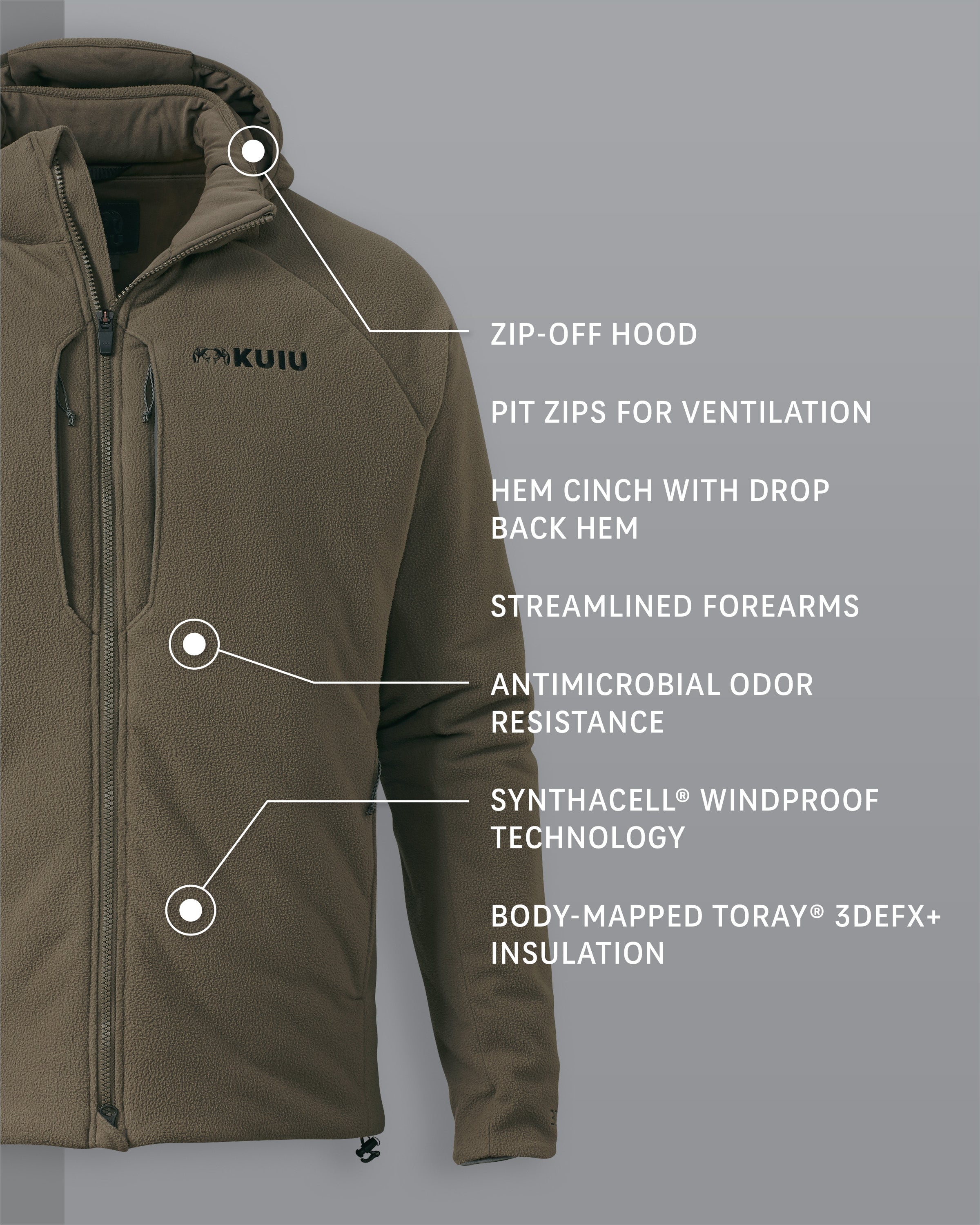 Alternative view of Outlet KUIU Proximity Hooded Insulated Jacket | Ash