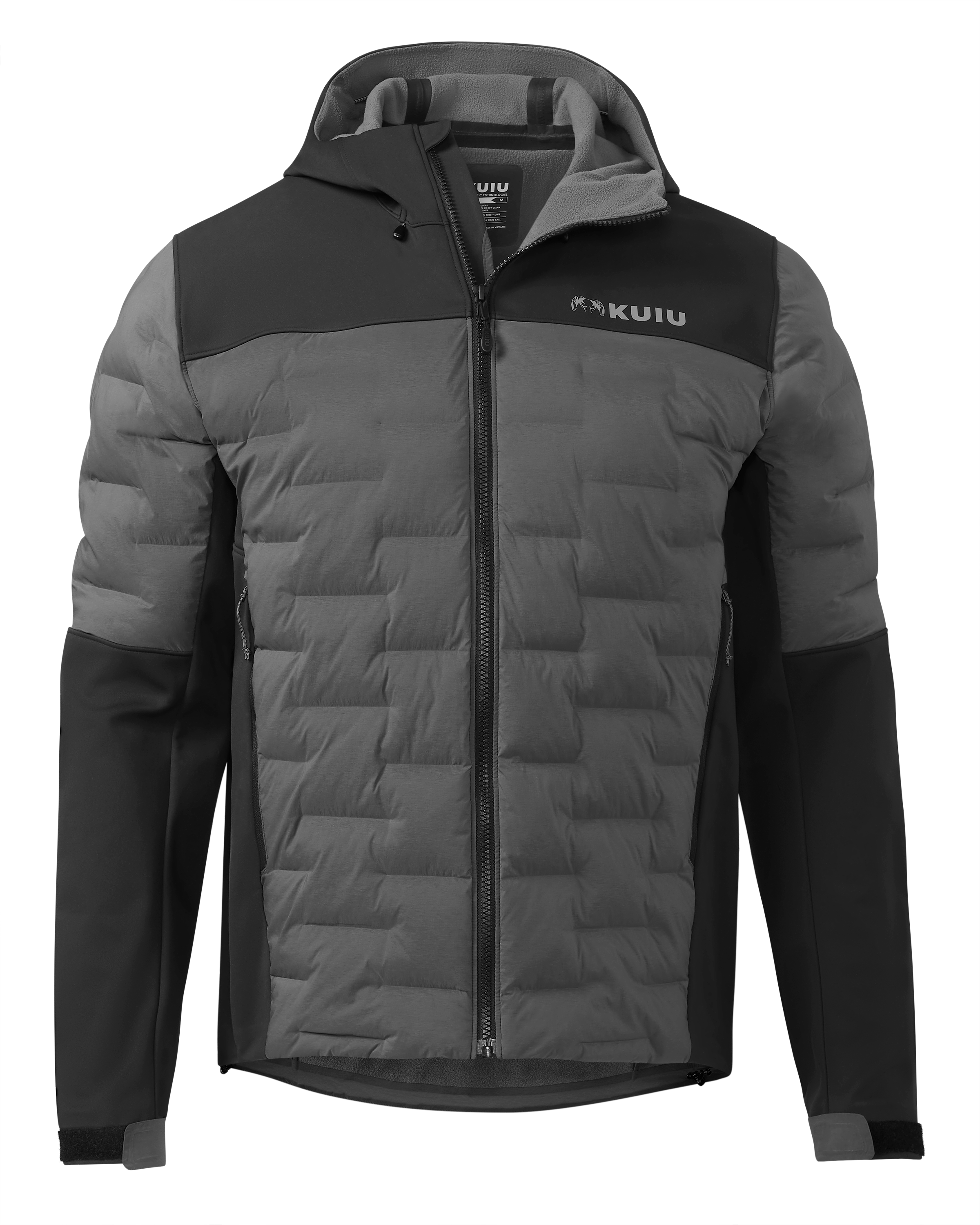 Axis Thermal Hybrid Hooded Jacket | Black-Gunmetal