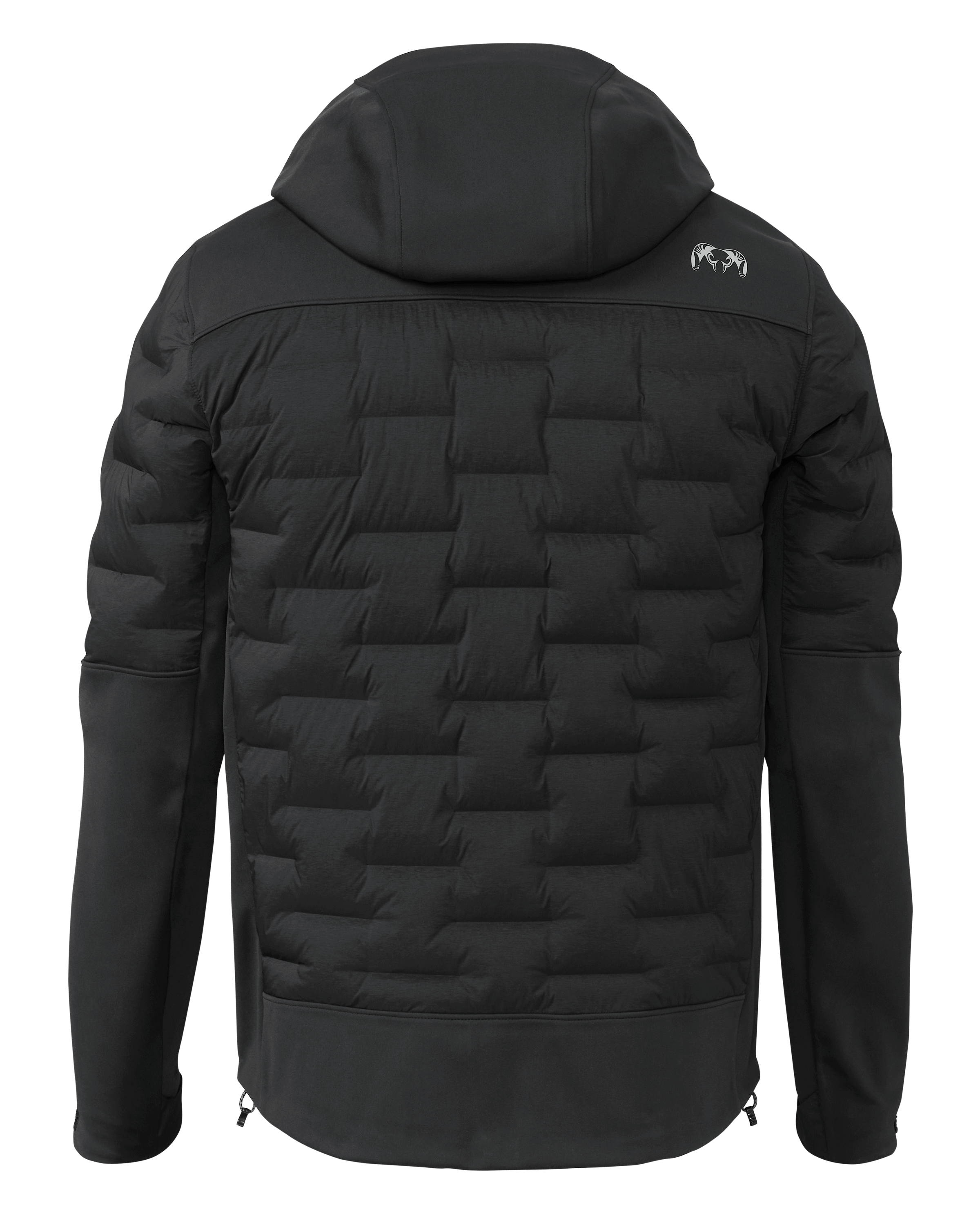 Alternative view of Axis Thermal Hybrid Hooded Jacket | Carbon