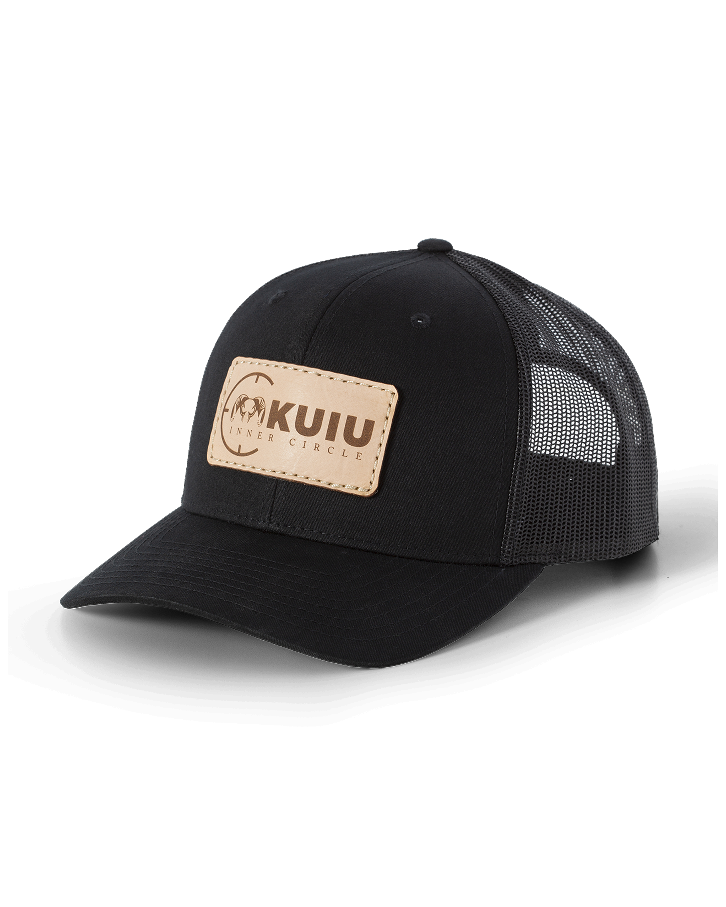 Inner Circle Leather Patch Hat | Black
