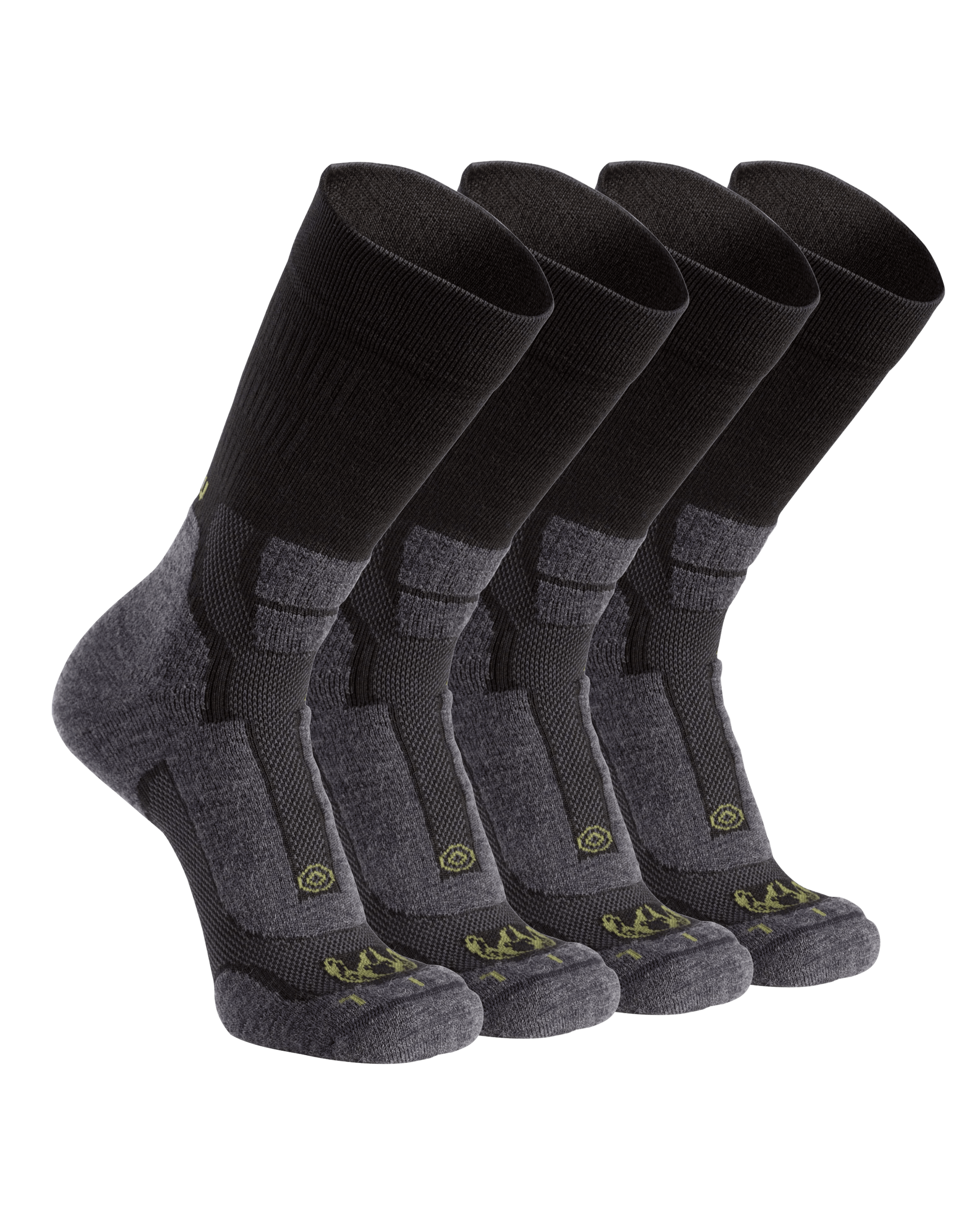 StrongWool Hybrid Crew Sock 4-Pair Pack | Grey Green