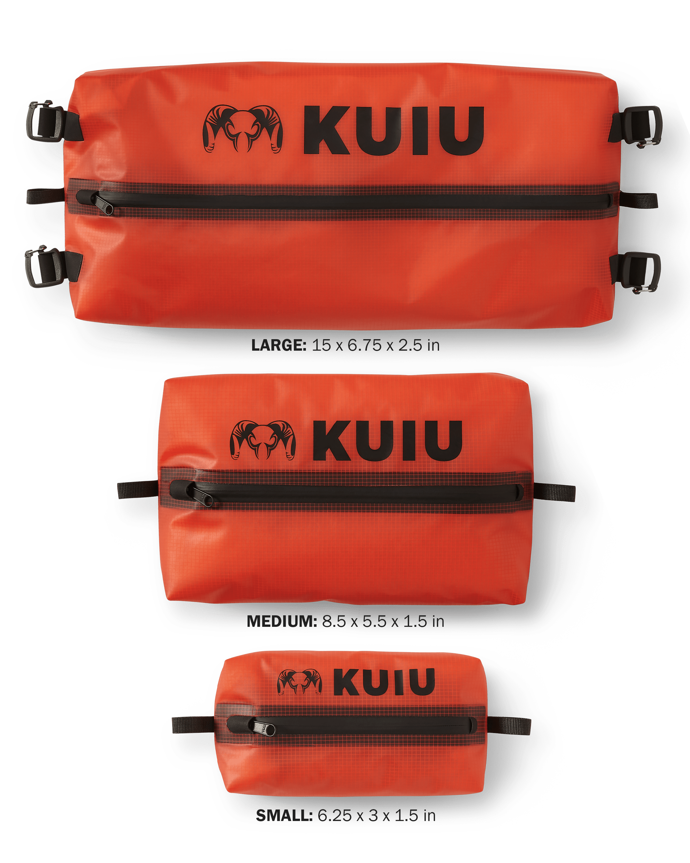 Alternative view of HD Zip Dry Bag | Blaze Orange