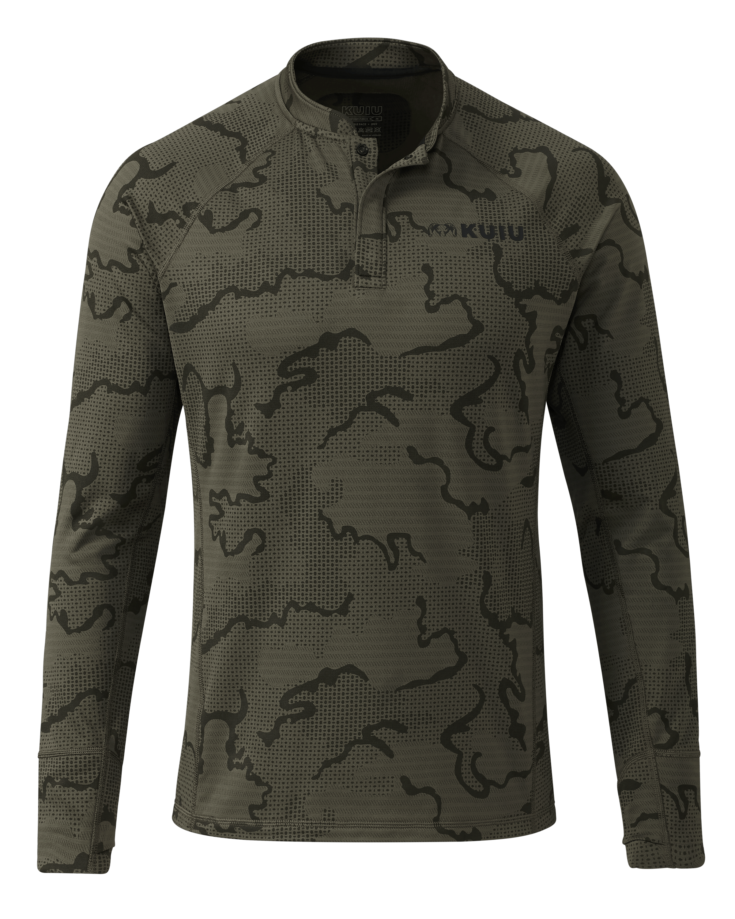 Ridgepoint Fleece Henley | Ash Tonal