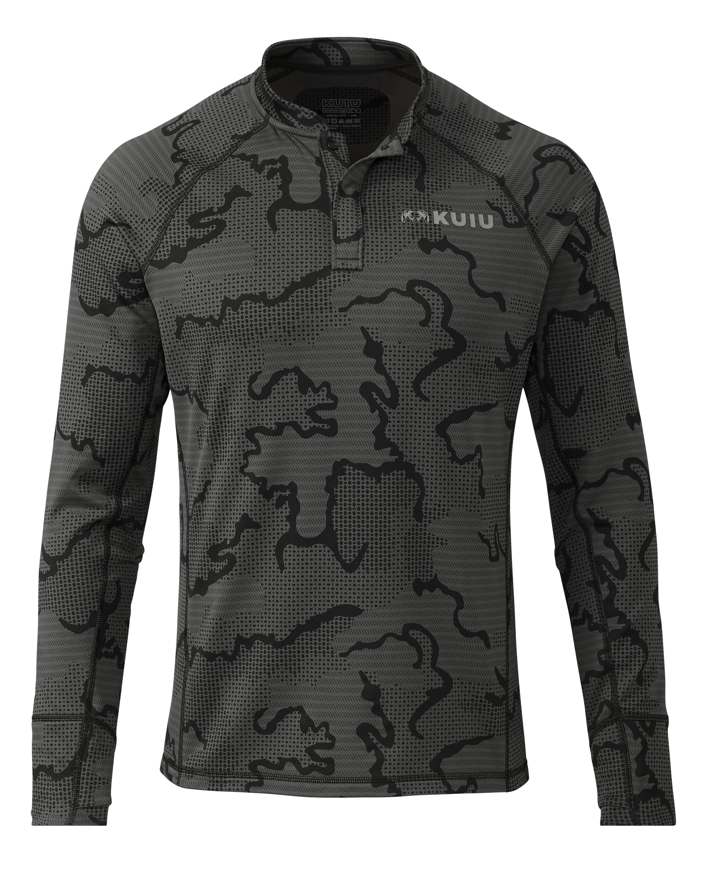 Ridgepoint Fleece Henley | Black Tonal