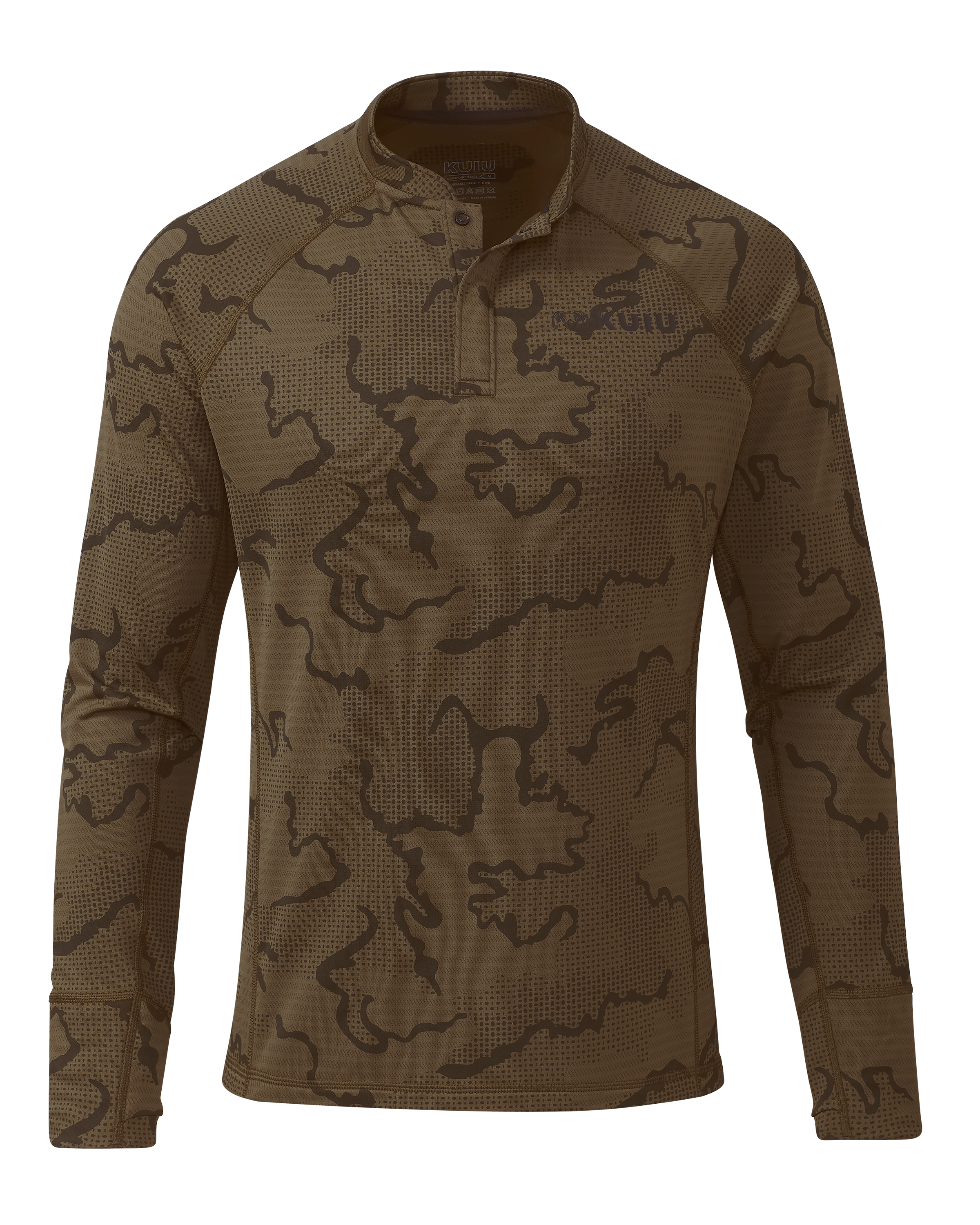 Ridgepoint Fleece Henley | Coyote Brown Tonal